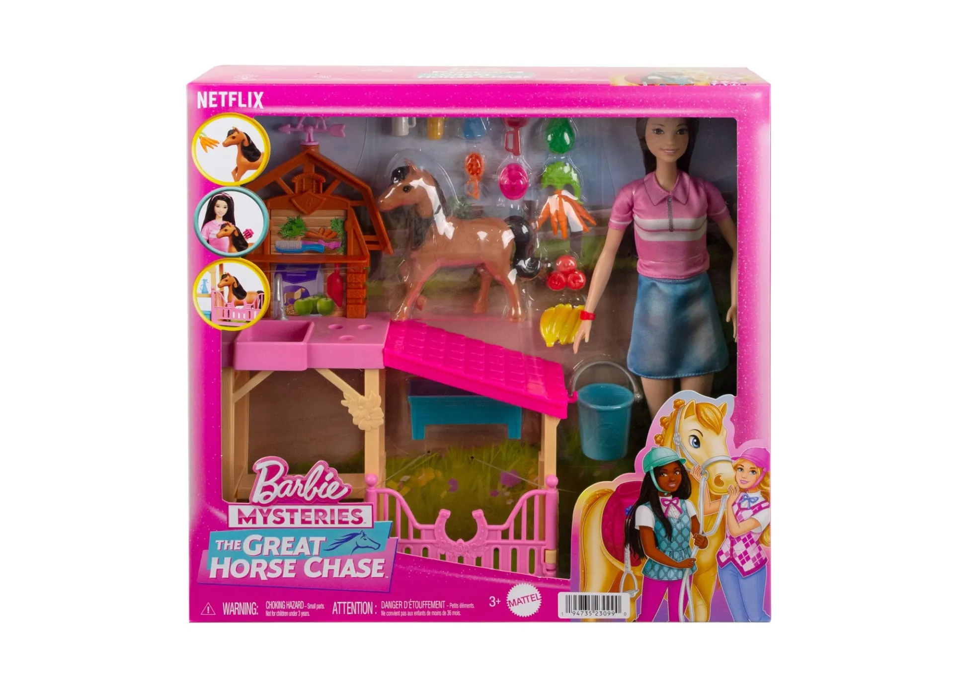 Barbie Mysteries: Renee and The Great Horse Chase Stable Playset