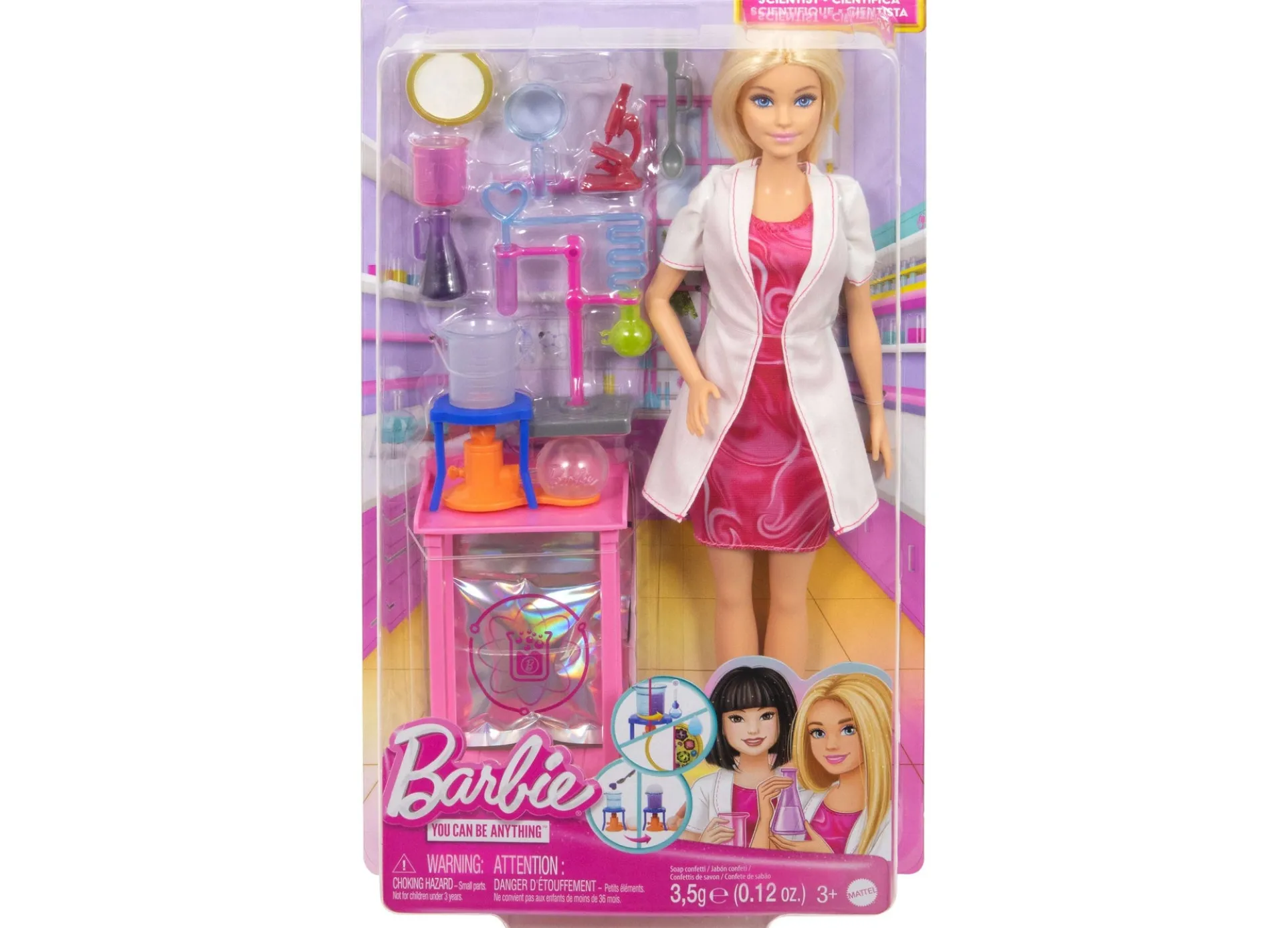 Barbie Scientist Doll with Lab Accessories and Color-Change Features