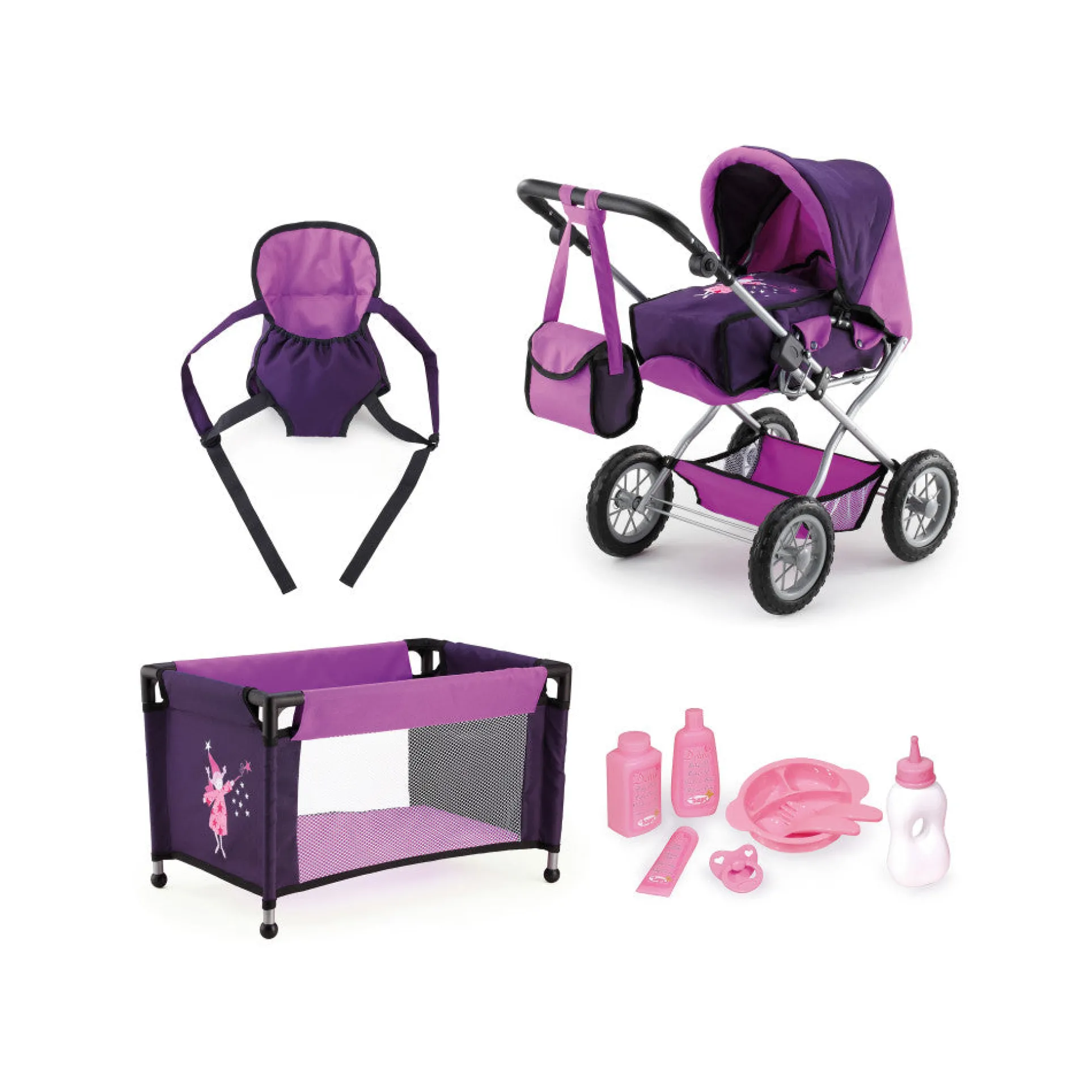 Bayer Design Deluxe Doll Pram Combi Grande Playset