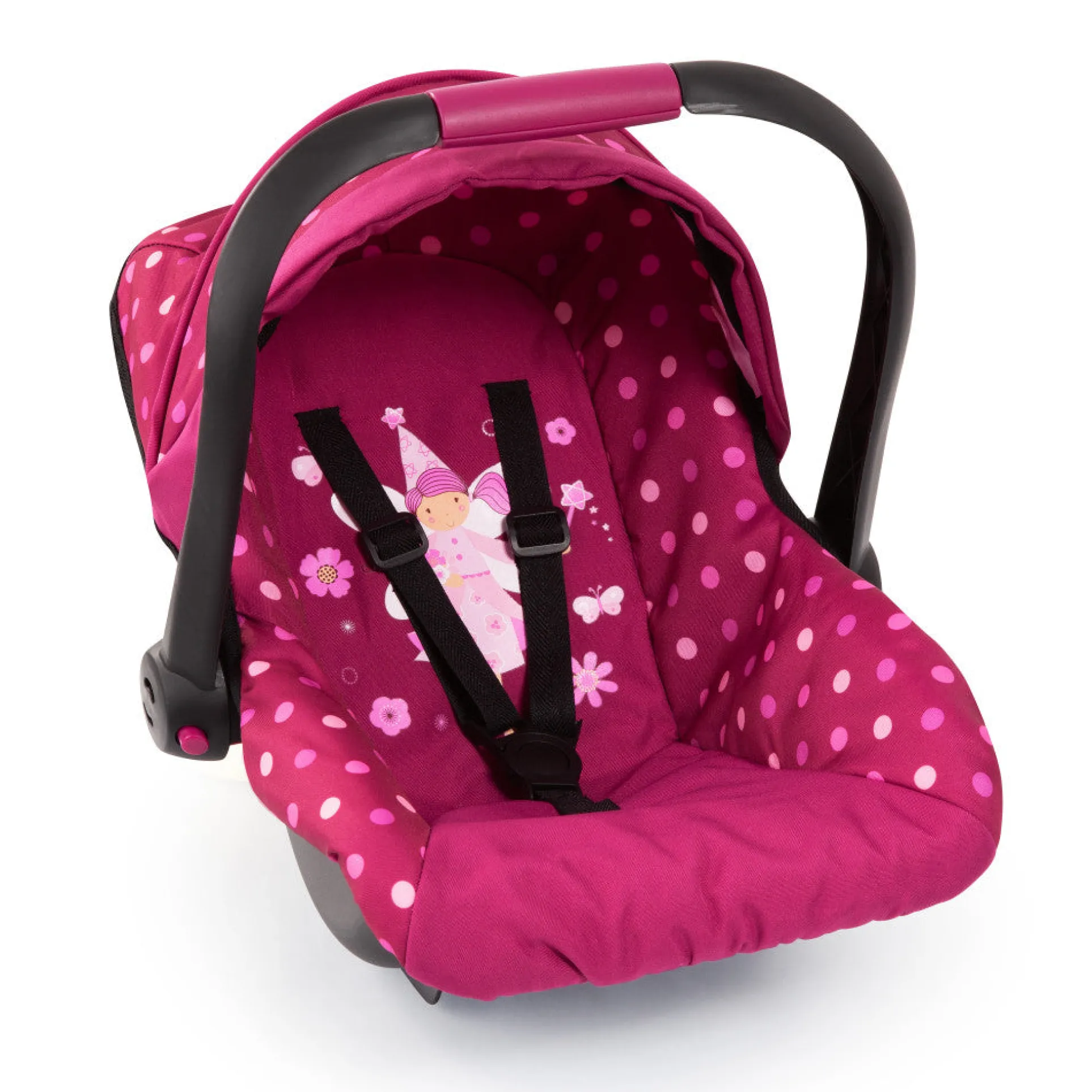 Bayer Design Deluxe Polka Dot Baby Doll Car Seat with Canopy