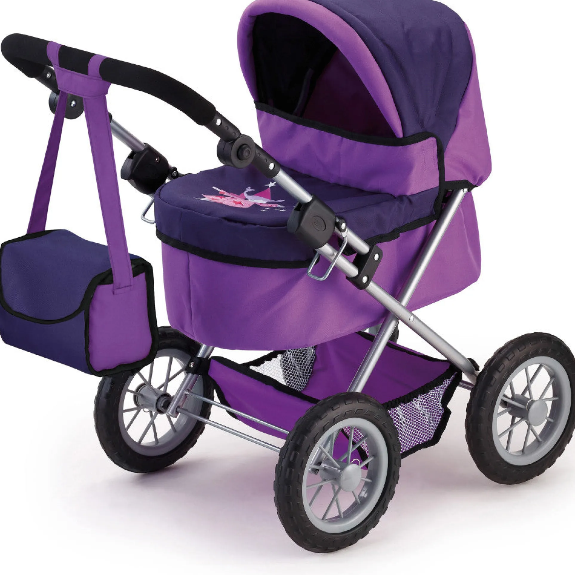 Bayer Design Trendy Doll Pram, Two-Tone Purple & Fairy, Kids Toy Ages 3+
