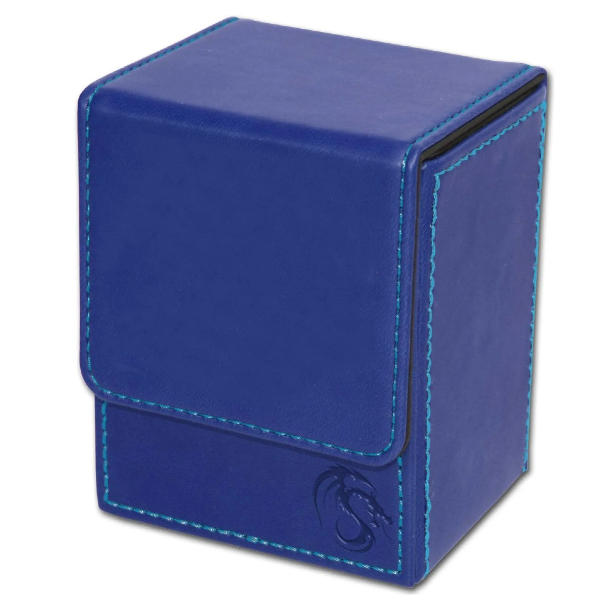 BCW Padded Leatherette Deck Case Blue - Archival Safe Card Storage