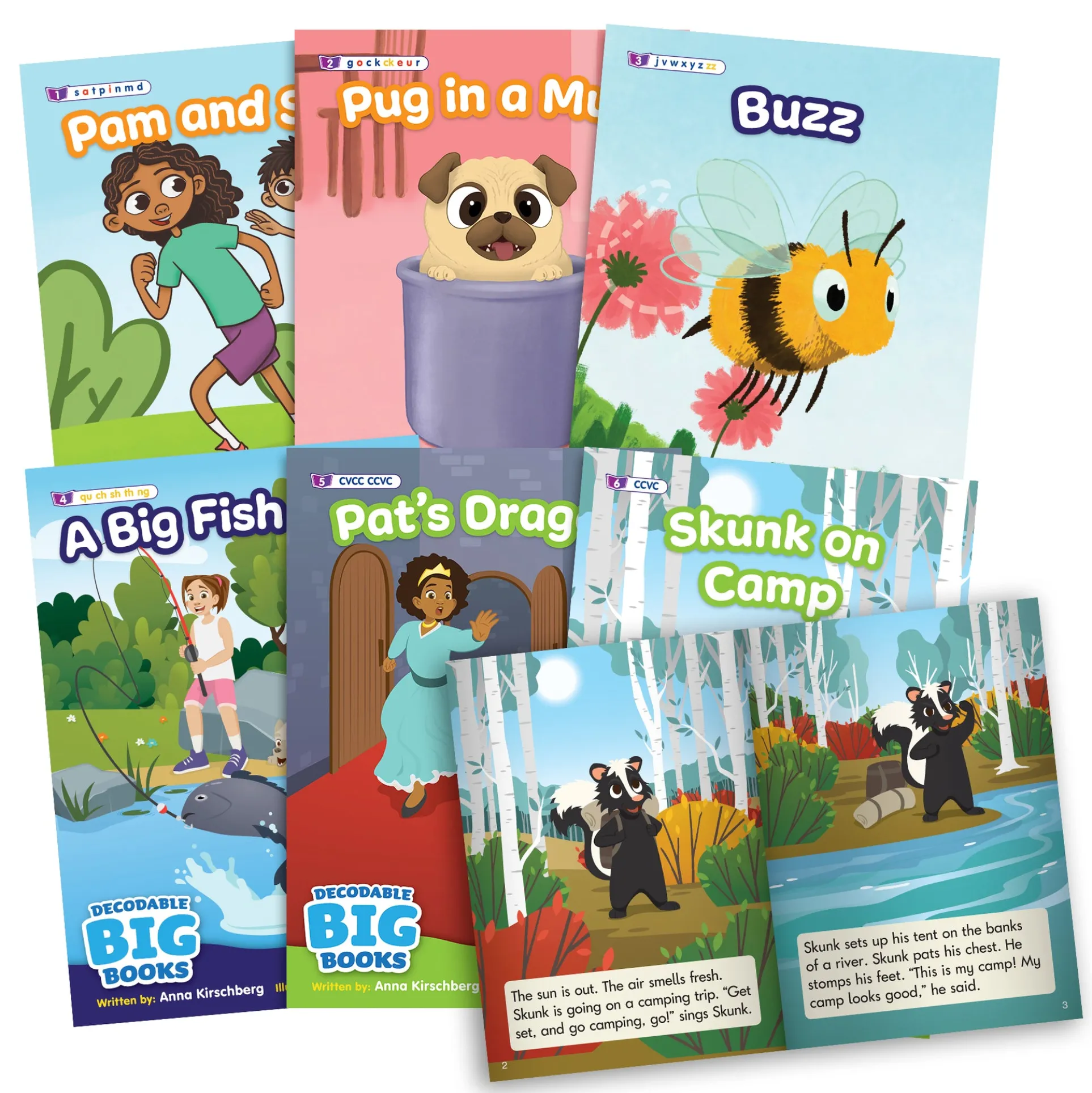 Beanstalk Books 6-Piece Decodable Big Books Fiction Set