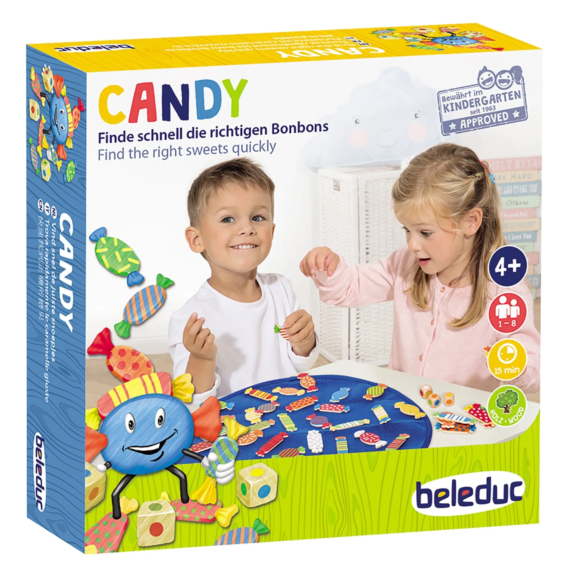 Beleduc Candy Game Colorful Wooden Memory Challenge