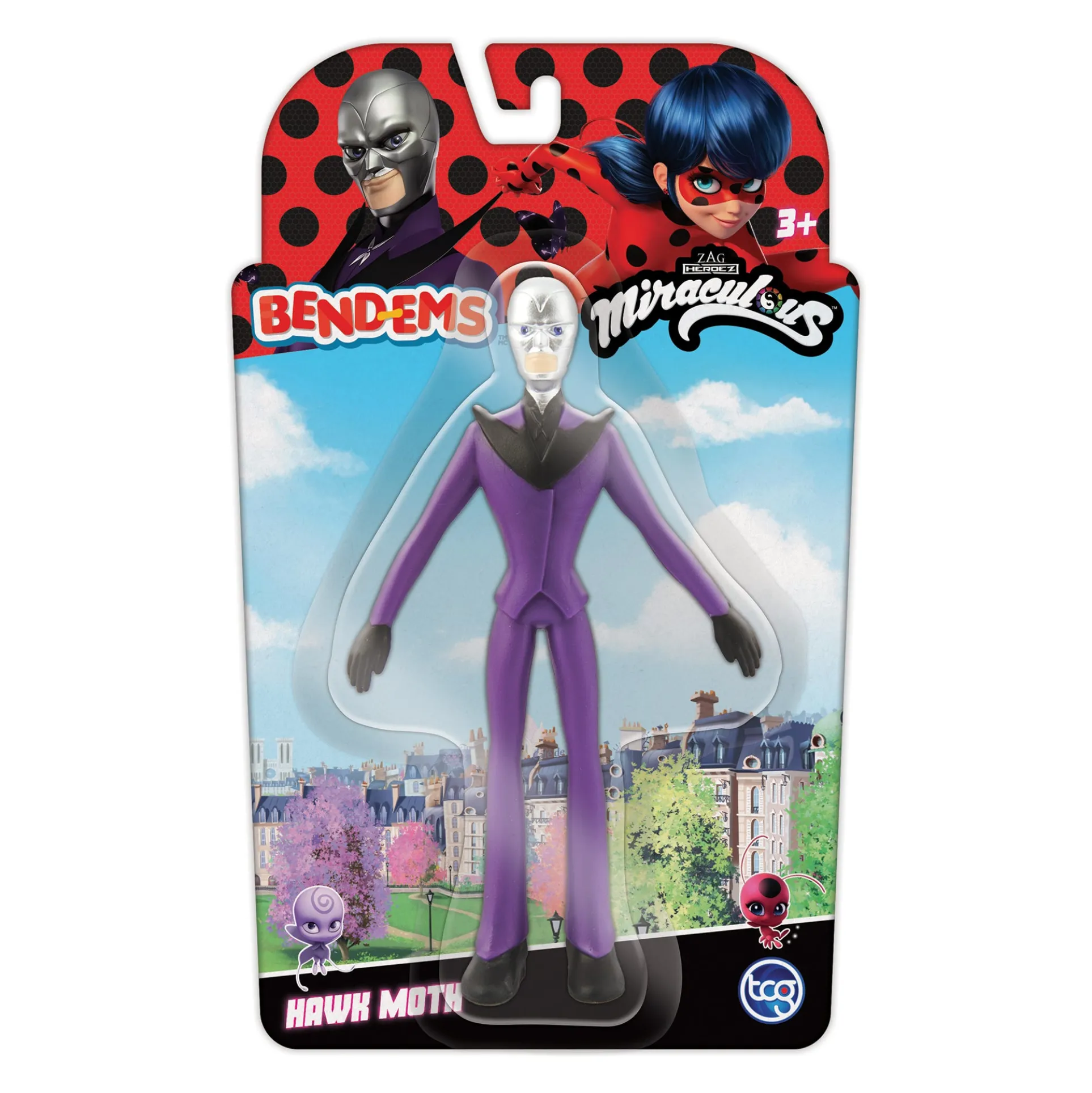 BEND-EMS Miraculous 5-inch Flexible Action Figure - Hawk Moth
