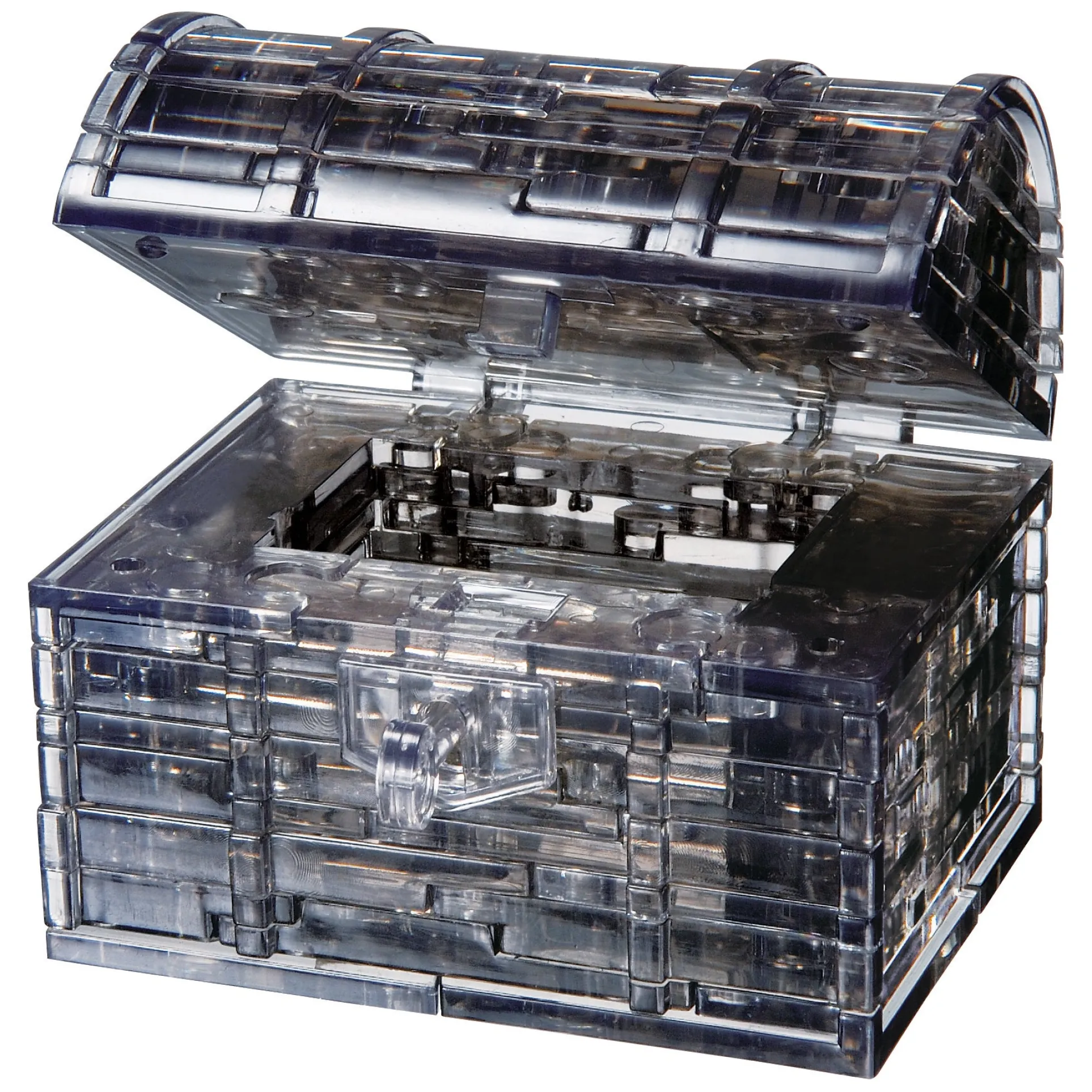 BePuzzled Black Treasure Chest 3D Crystal Puzzle - 52 Pieces