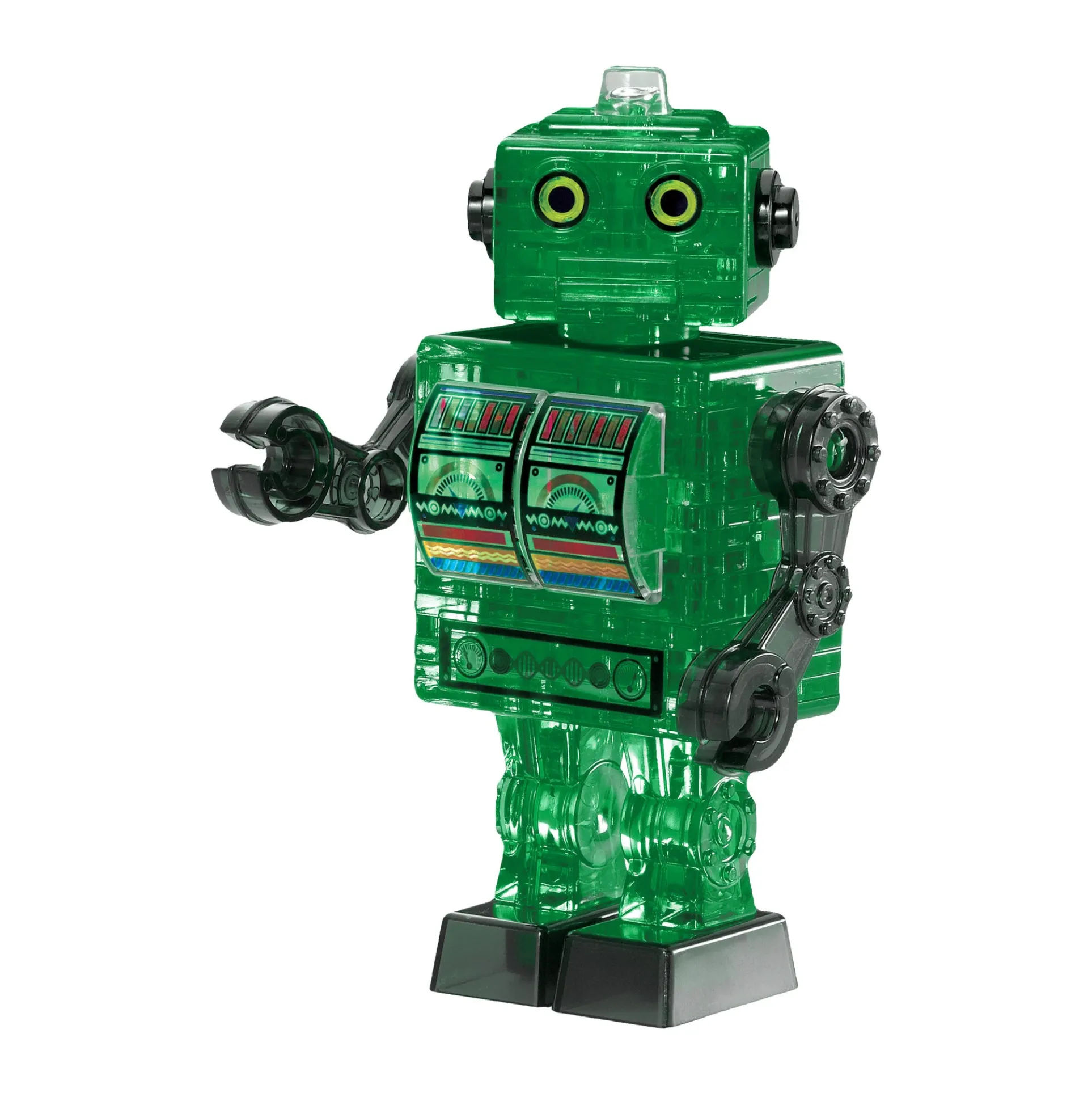 BePuzzled 3D Crystal Puzzle - Tin Robot (Green), 39 Pcs