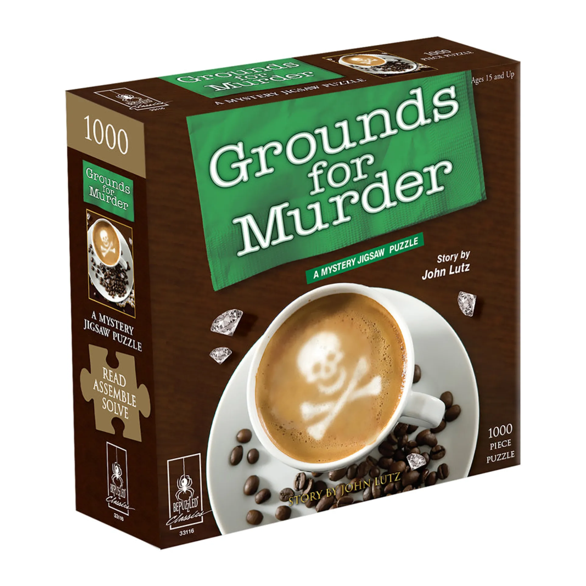 BePuzzled Grounds for Murder Mystery Jigsaw Puzzle - 1000 pc