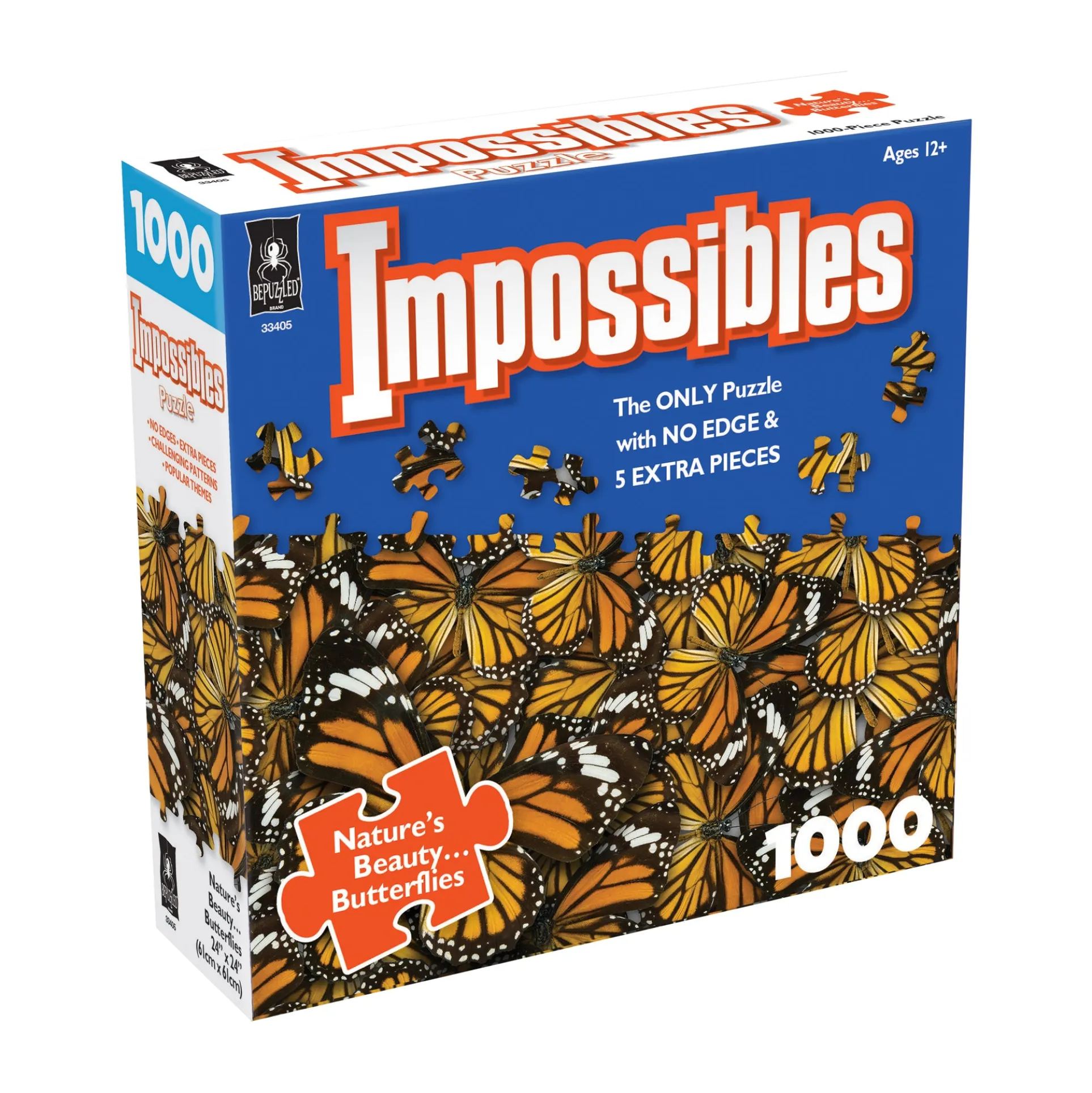BePuzzled Impossibles Borderless Butterfly Puzzle - 1000 pc