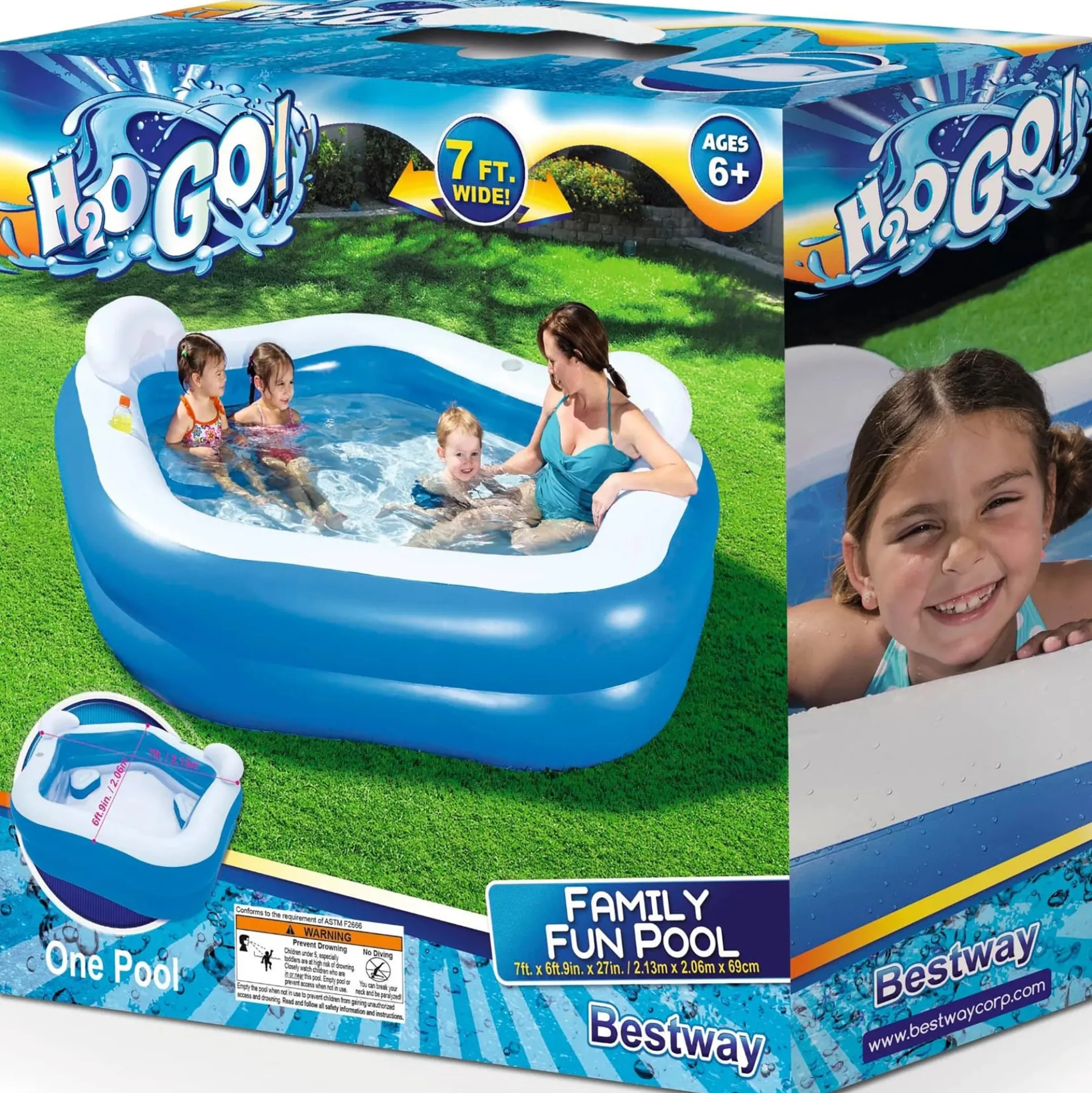 Bestway H2OGO! Family Fun Inflatable Kiddie Pool
