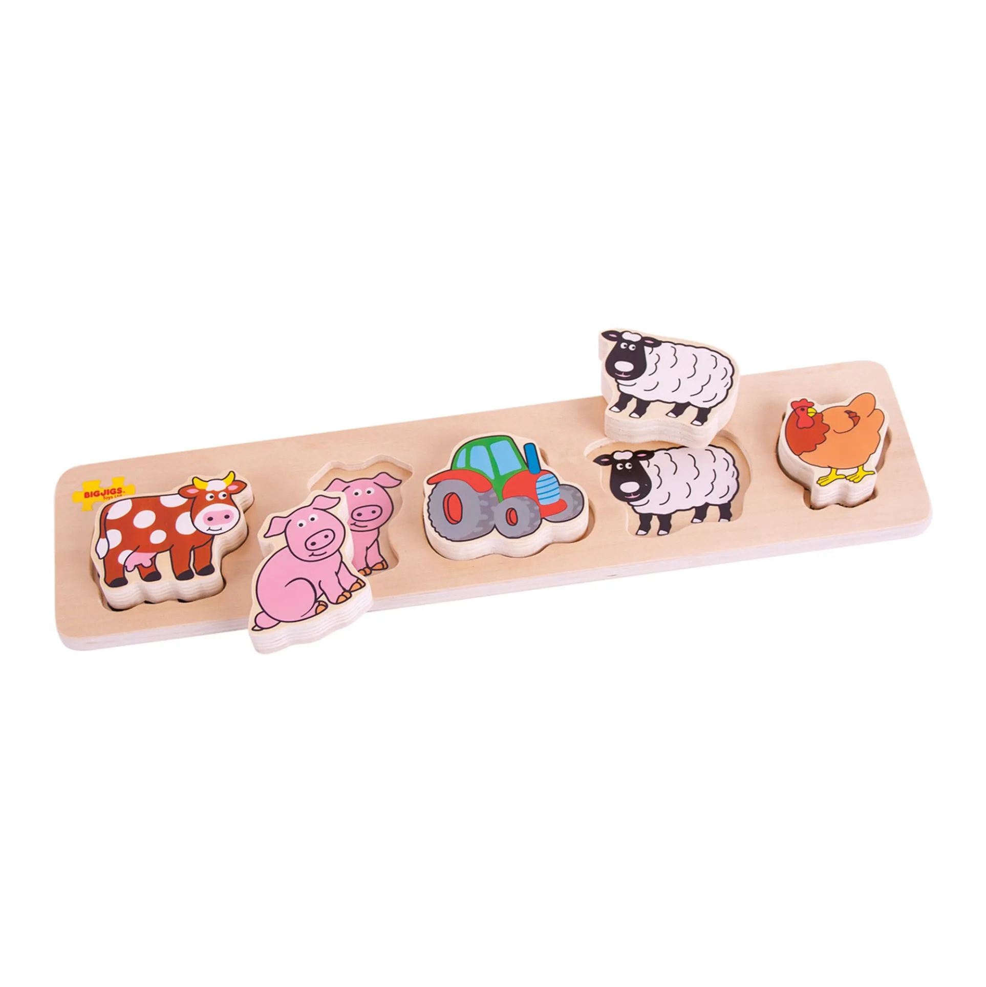 Bigjigs Toys Chunky Lift & Match Farm Puzzle