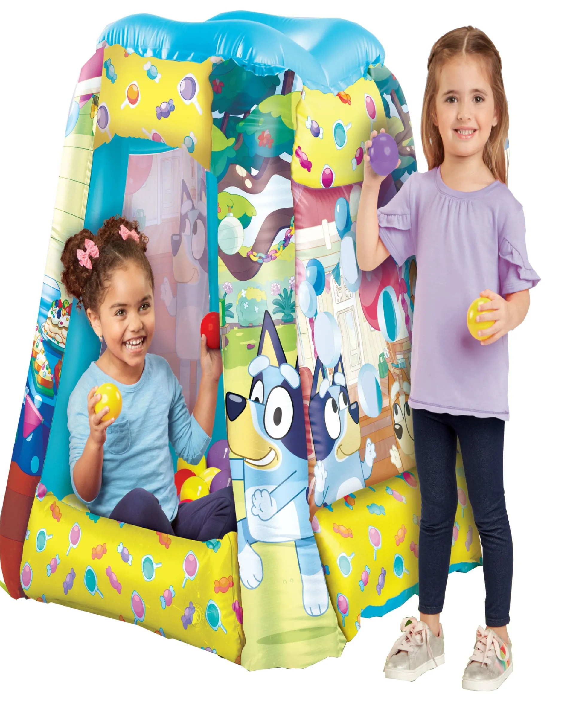 Bluey Ball Pit 20 Ball Playland with Colorful Character Graphics