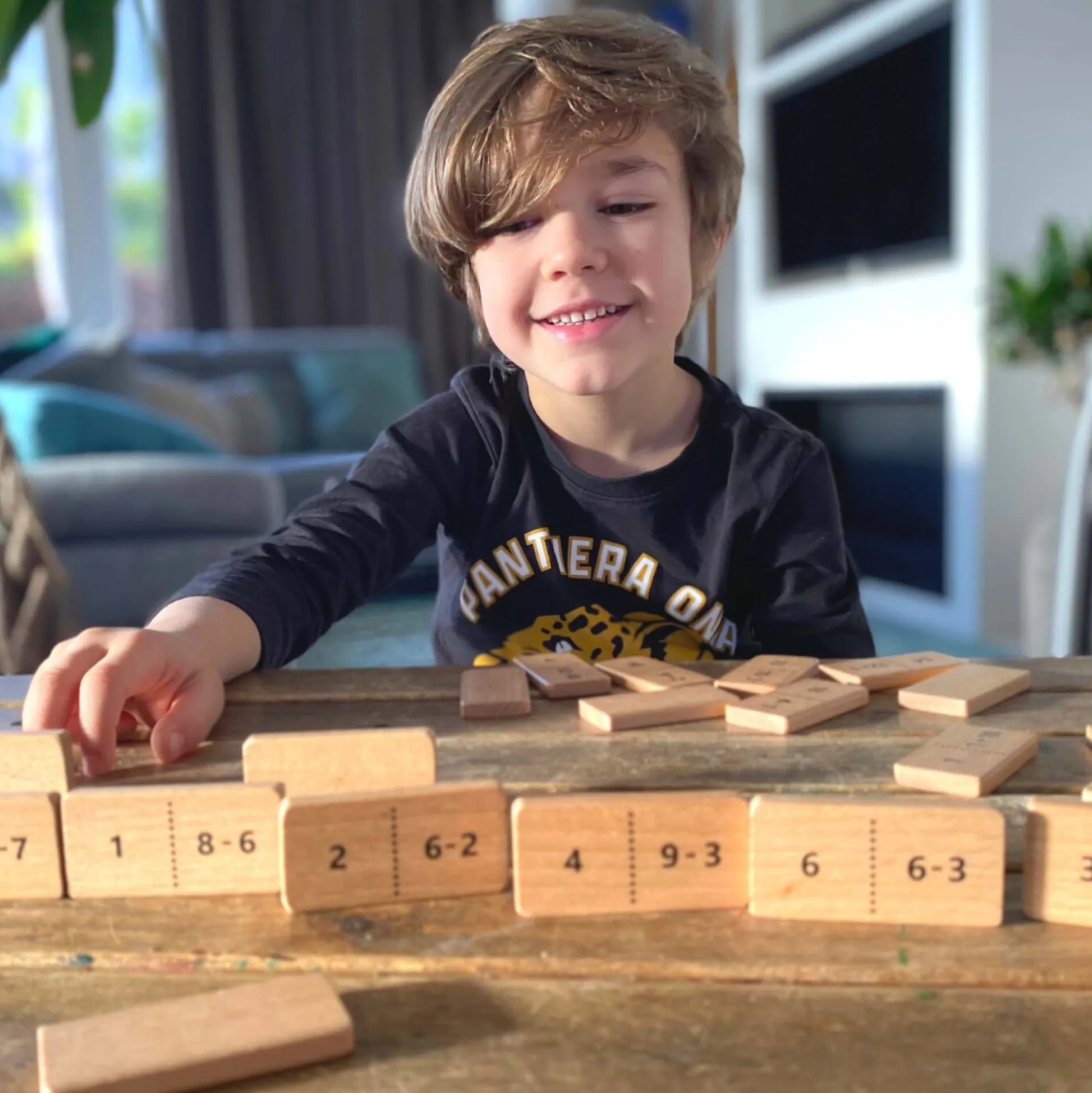 Extasticks Mathomino Plus & Minus Wooden Math Domino Game