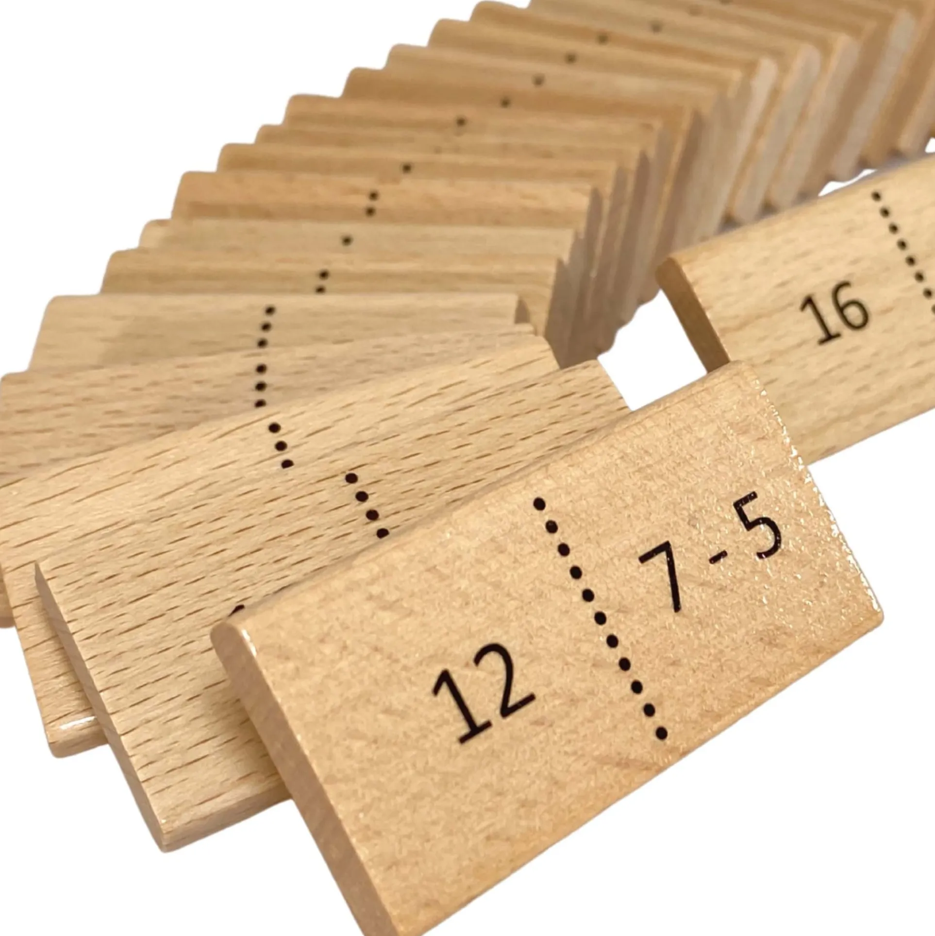 Extasticks Mathomino Plus & Minus Wooden Math Domino Game