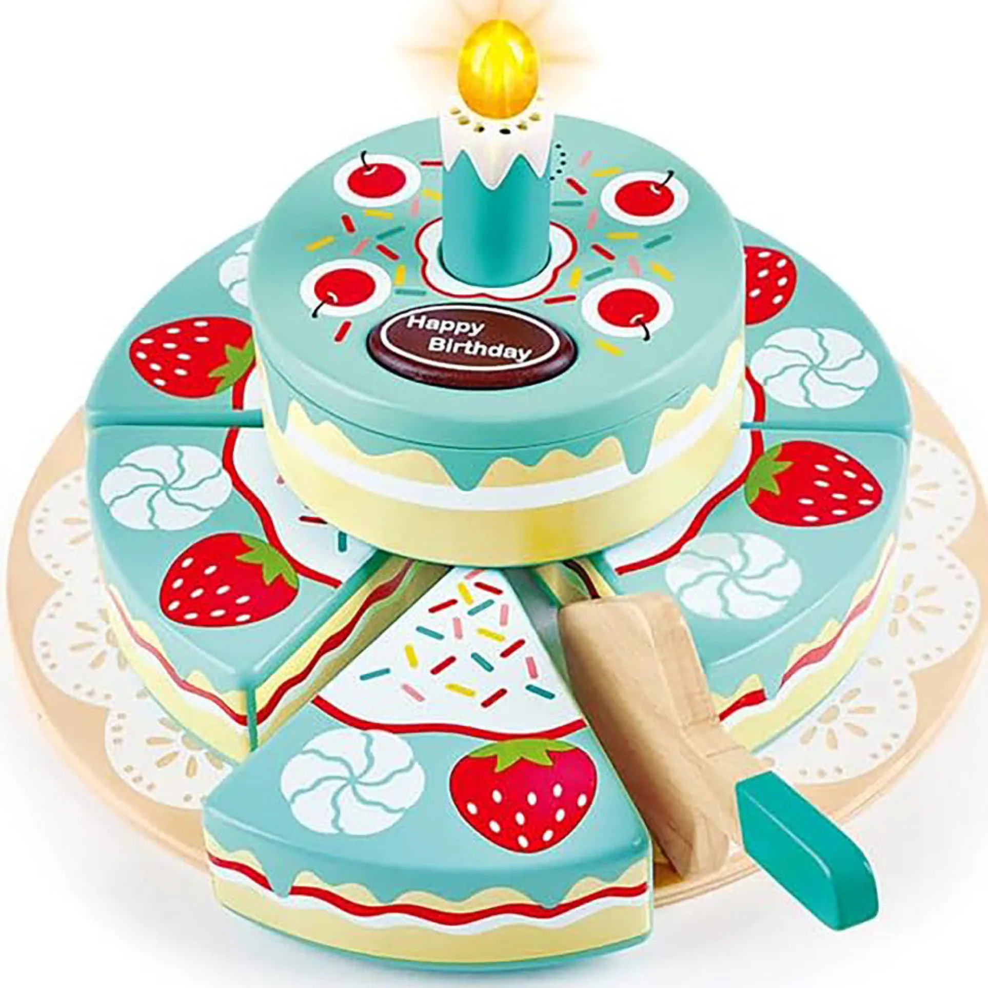 Hape 9-Piece Toddler Picnic Basket Set - Soft Toy Food & Blanket