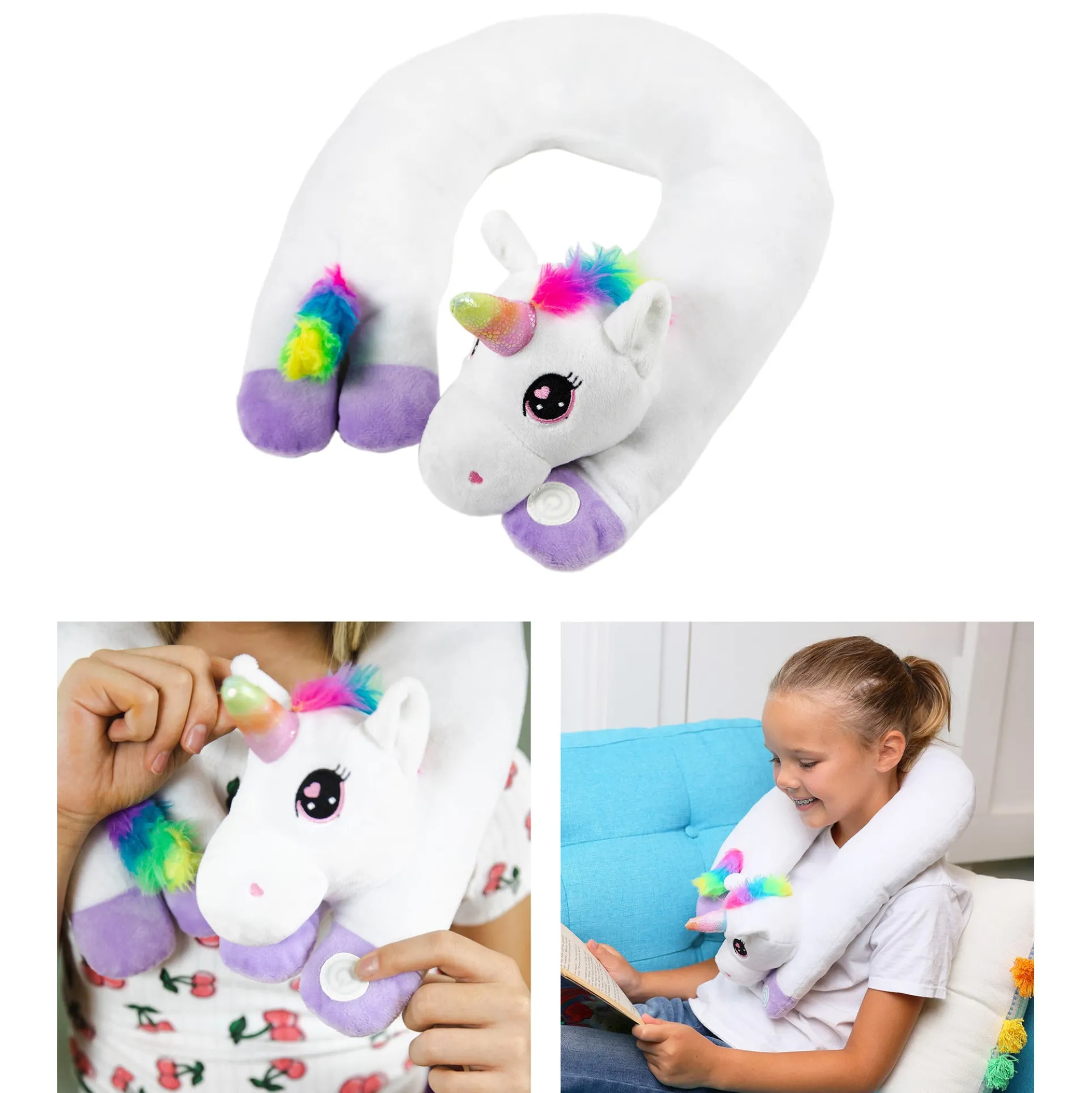 Bouncyband Unicorn Sensory Vibrating Neck Pillow