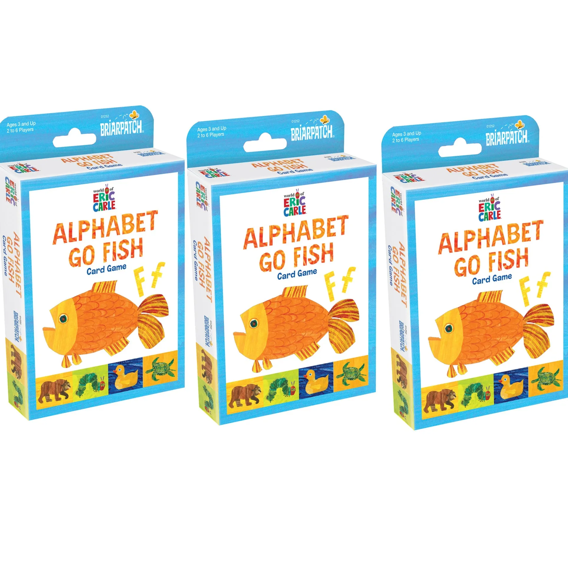 Briarpatch Eric Carle Alphabet Go Fish - Colorful Learning Game - Pack of 3