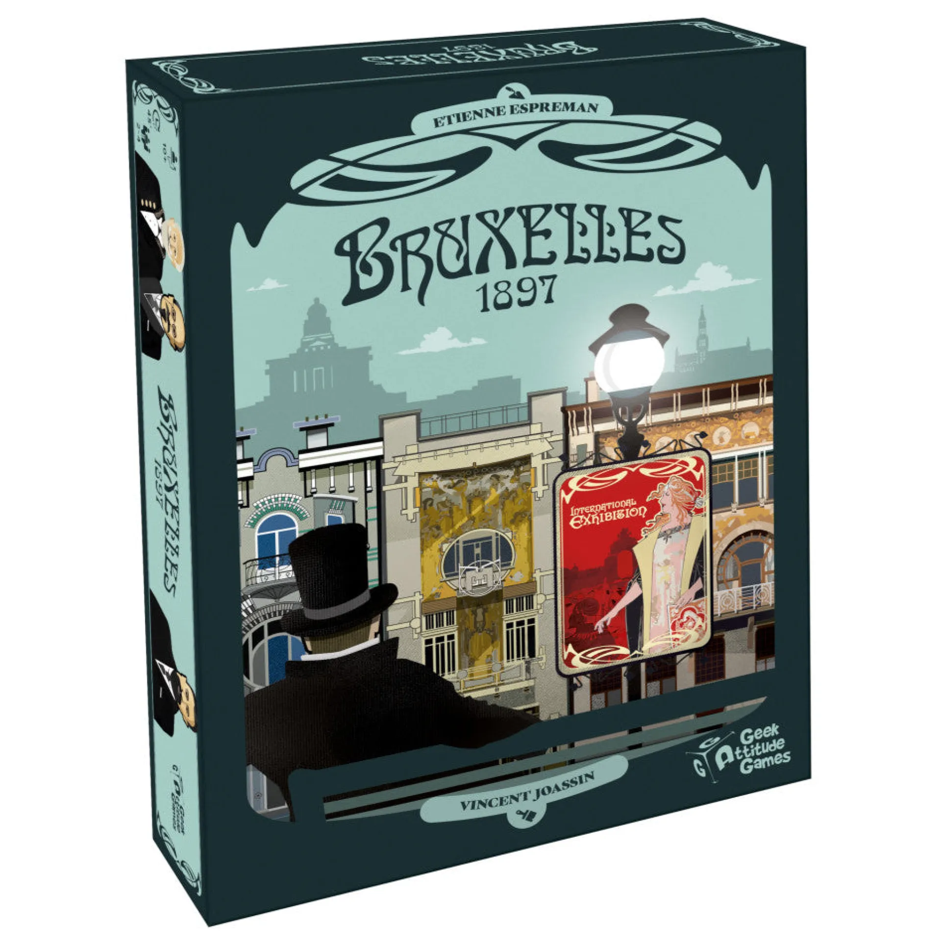 Bruxelles 1897 Art Nouveau Strategy Board Game