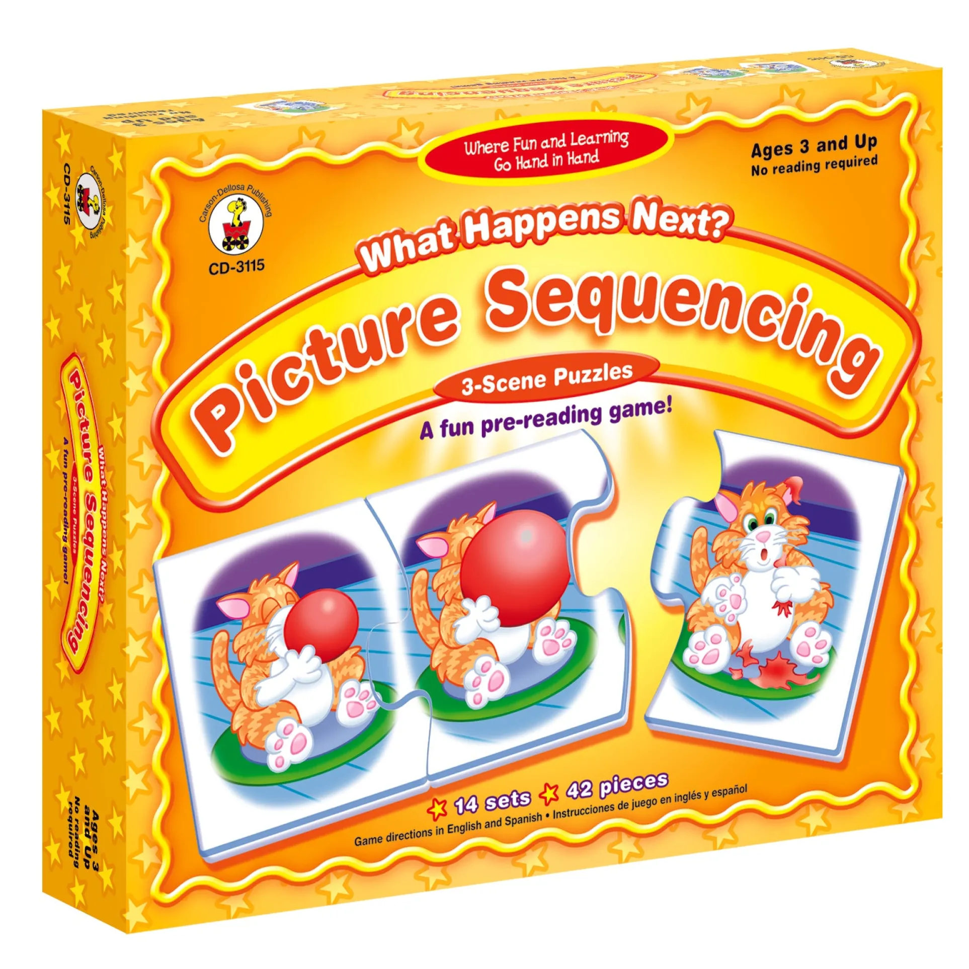 Carson Dellosa Education - What Happens Next? Picture Sequencing Game, Grade PK-K, Pack of 2