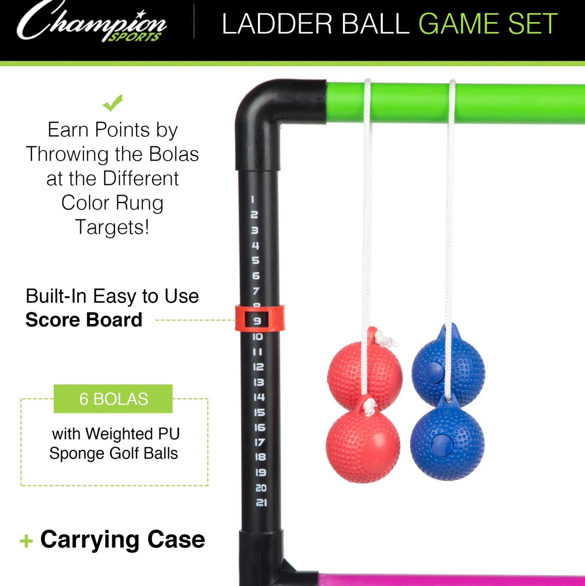 Champion Sports Ladder Ball Game Set - Outdoor Fun for All Ages