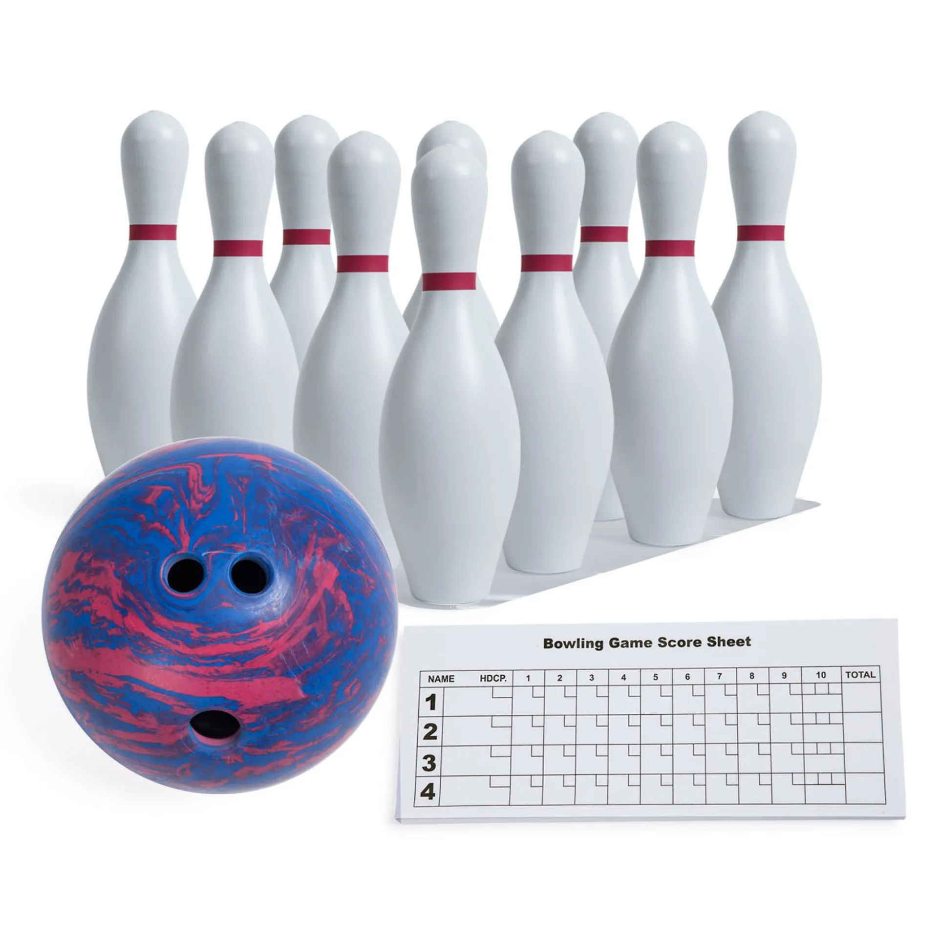 Champion Sports Swirl Bowling Set with Lightweight Ball & Pins