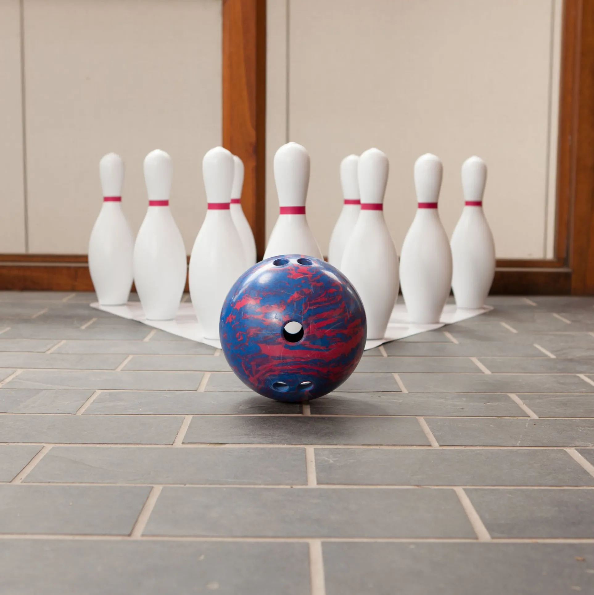 Champion Sports Swirl Bowling Set with Lightweight Ball & Pins