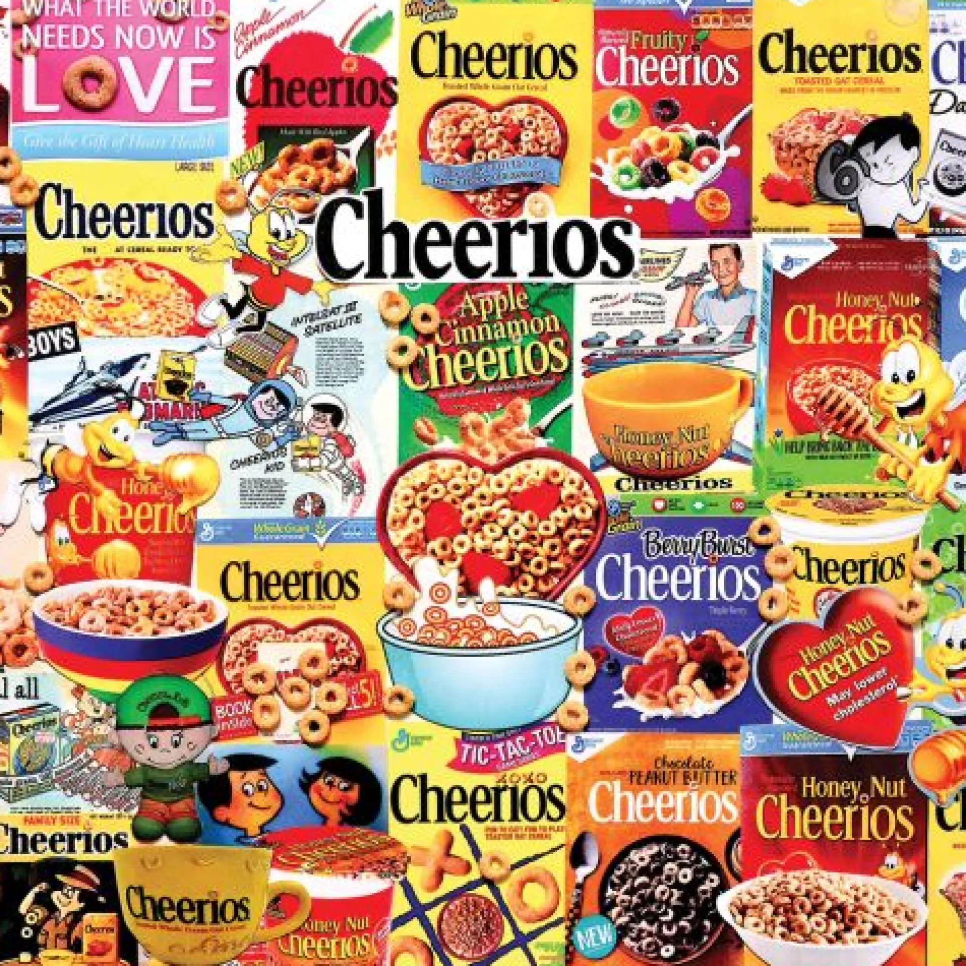 Cheerios Iconic Cereal Box Collage Jigsaw Puzzle - 1000 pc