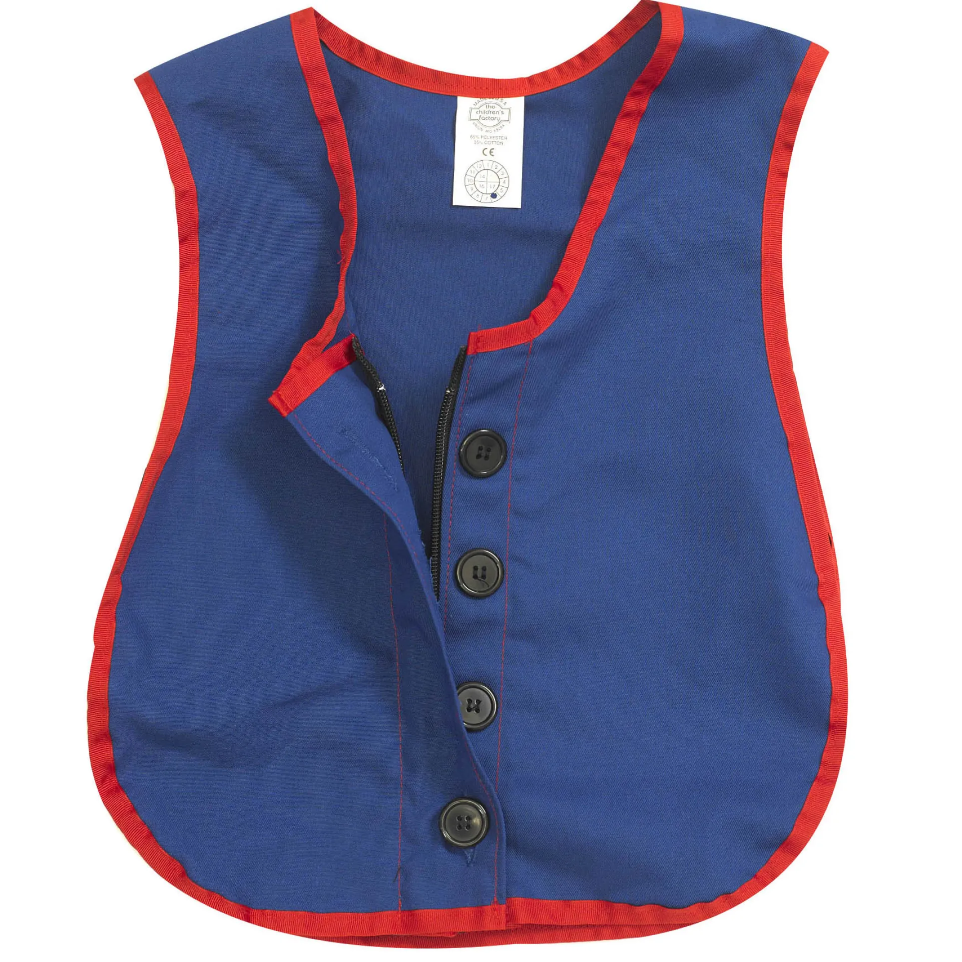 Children's Factory Dexterity Vest - Manual Zipper & Button Skills Trainer