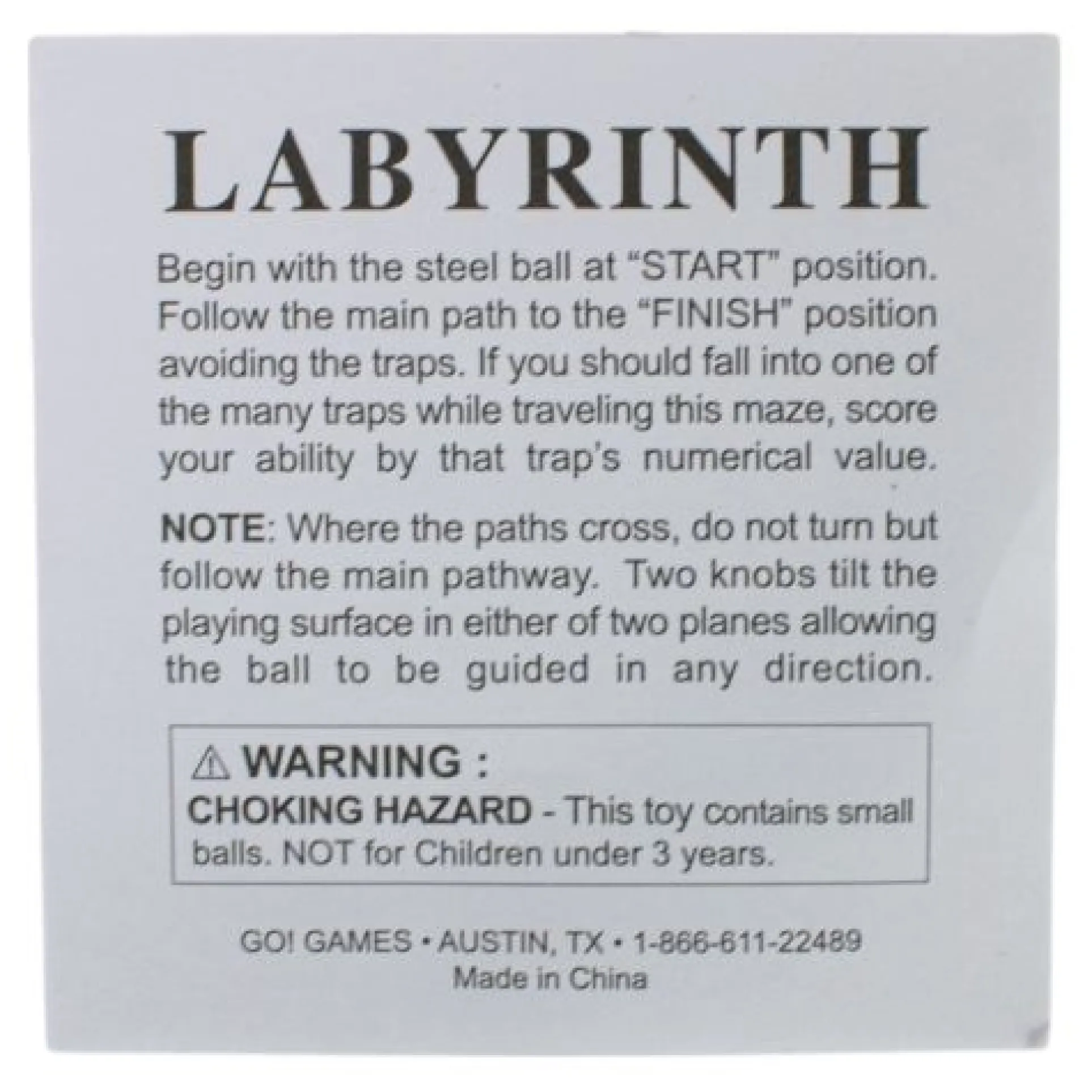 Classic Wooden Labyrinth Maze Skill Game