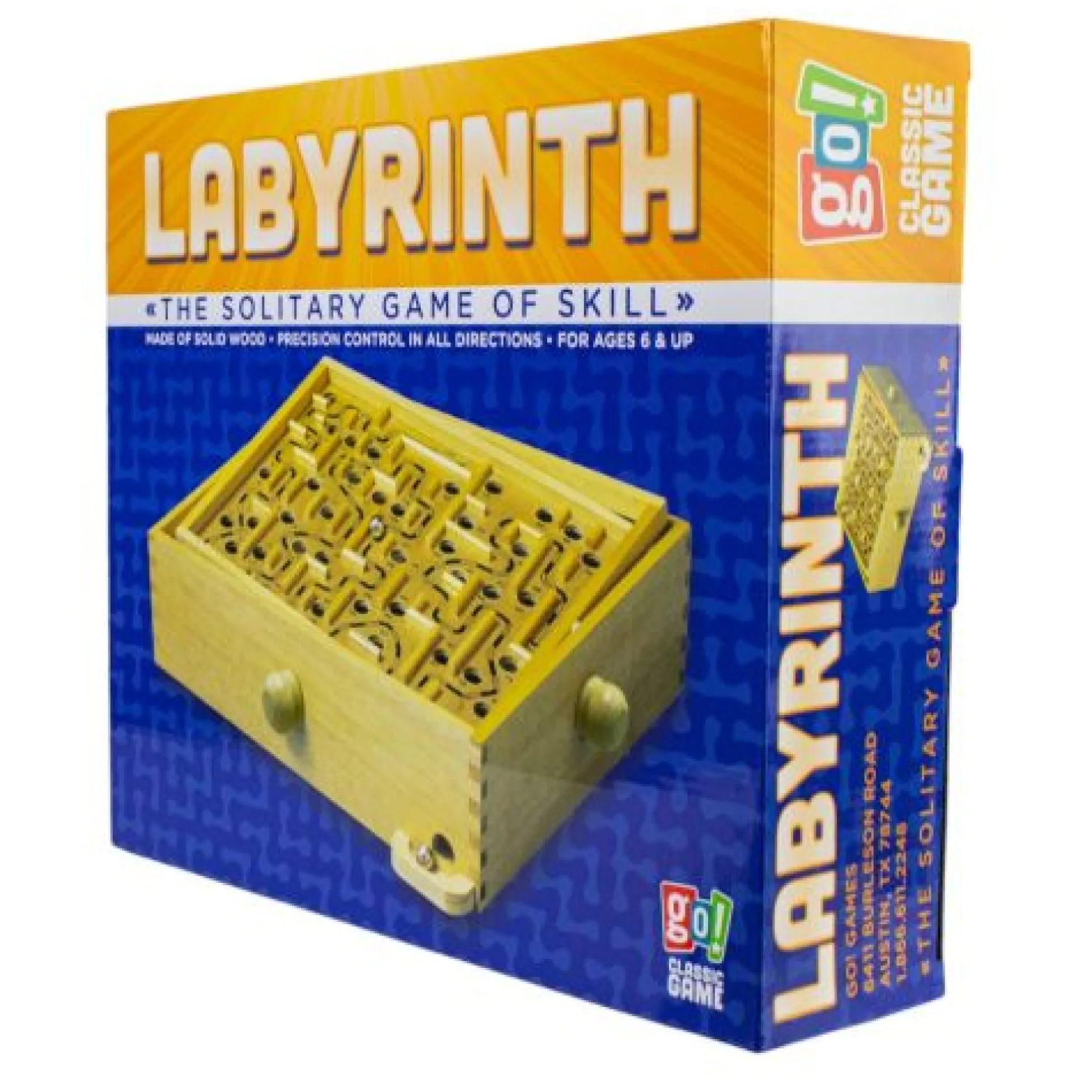 Classic Wooden Labyrinth Maze Skill Game