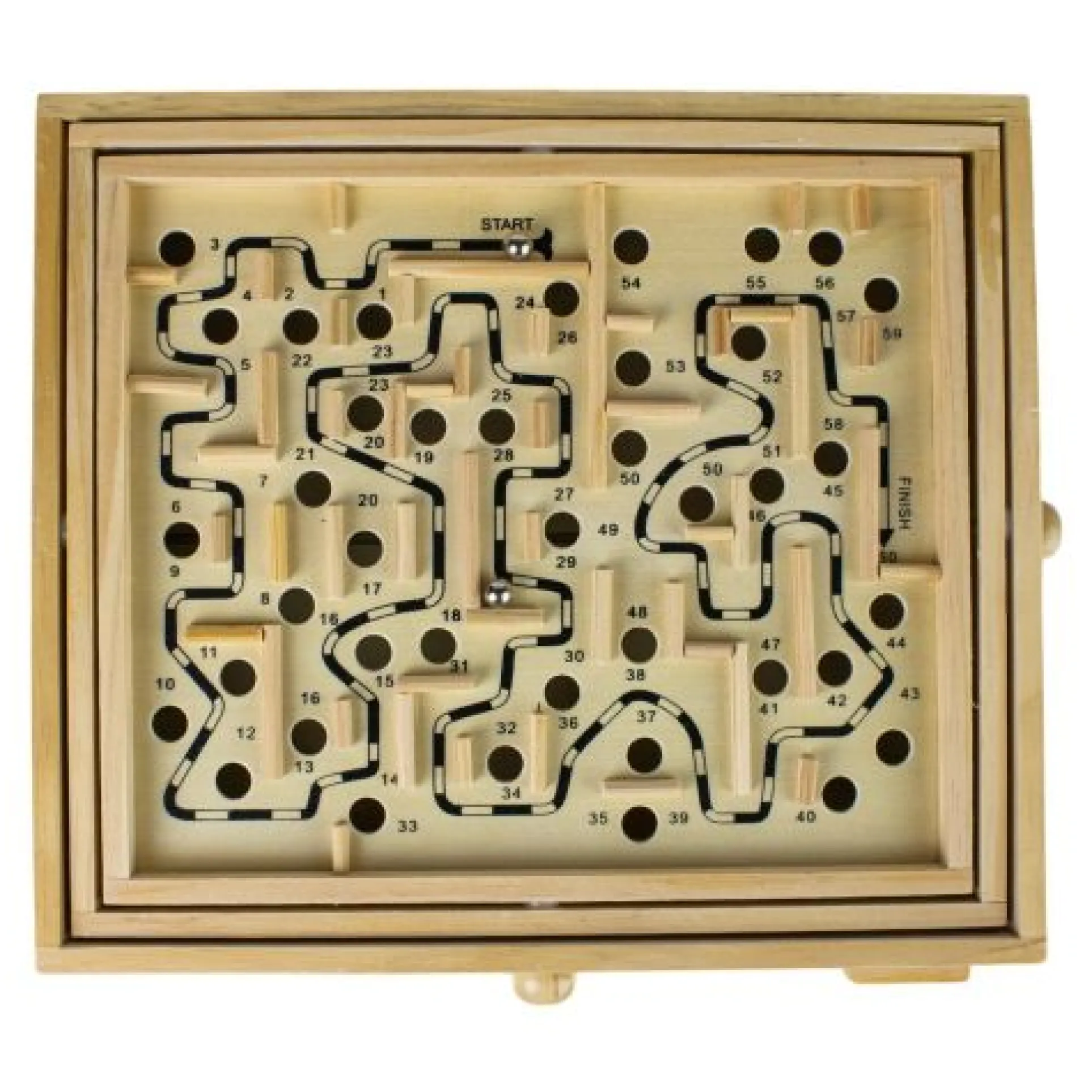 Classic Wooden Labyrinth Maze Skill Game