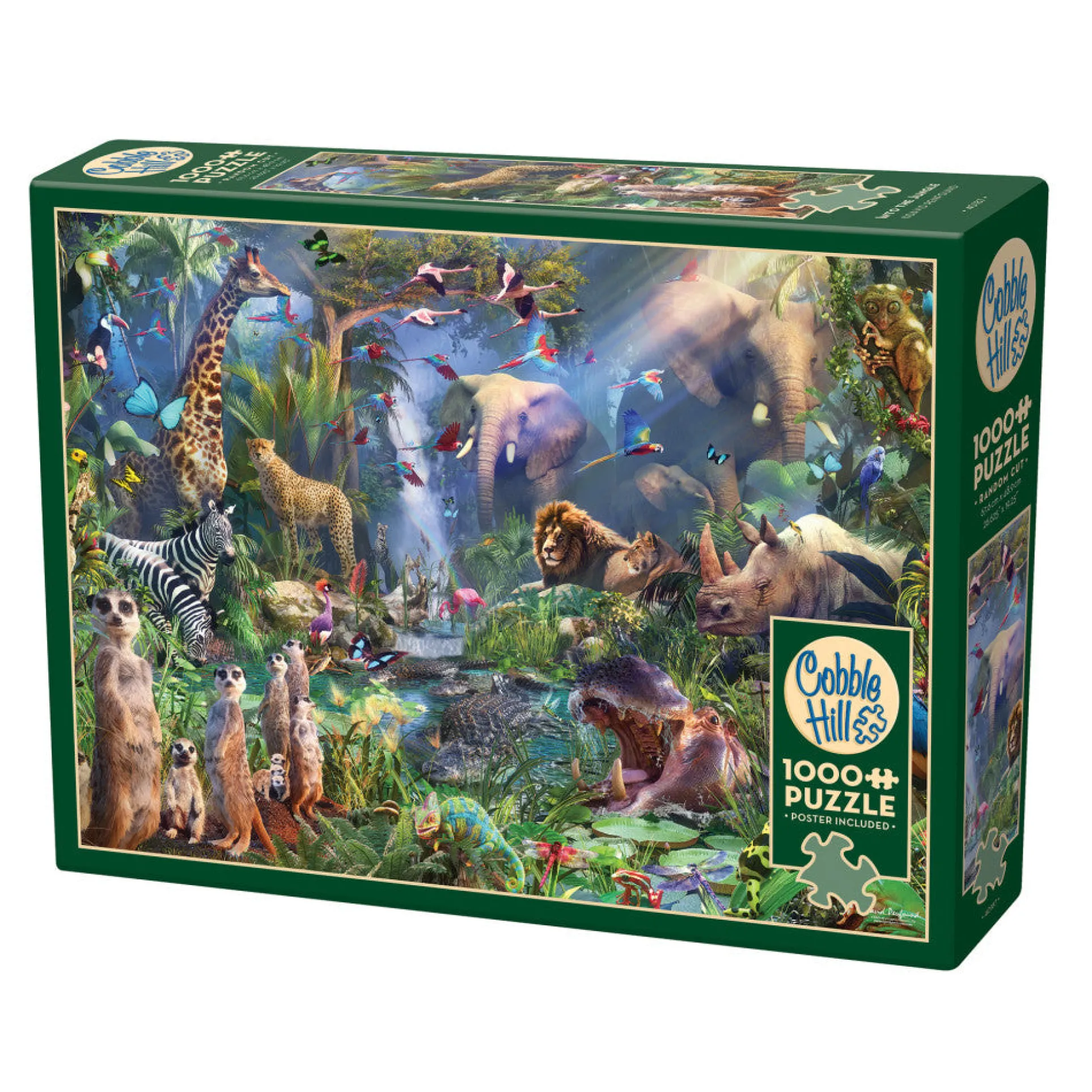 Cobble Hill Into the Jungle 1000-Piece Jigsaw Puzzle - Eco-Friendly