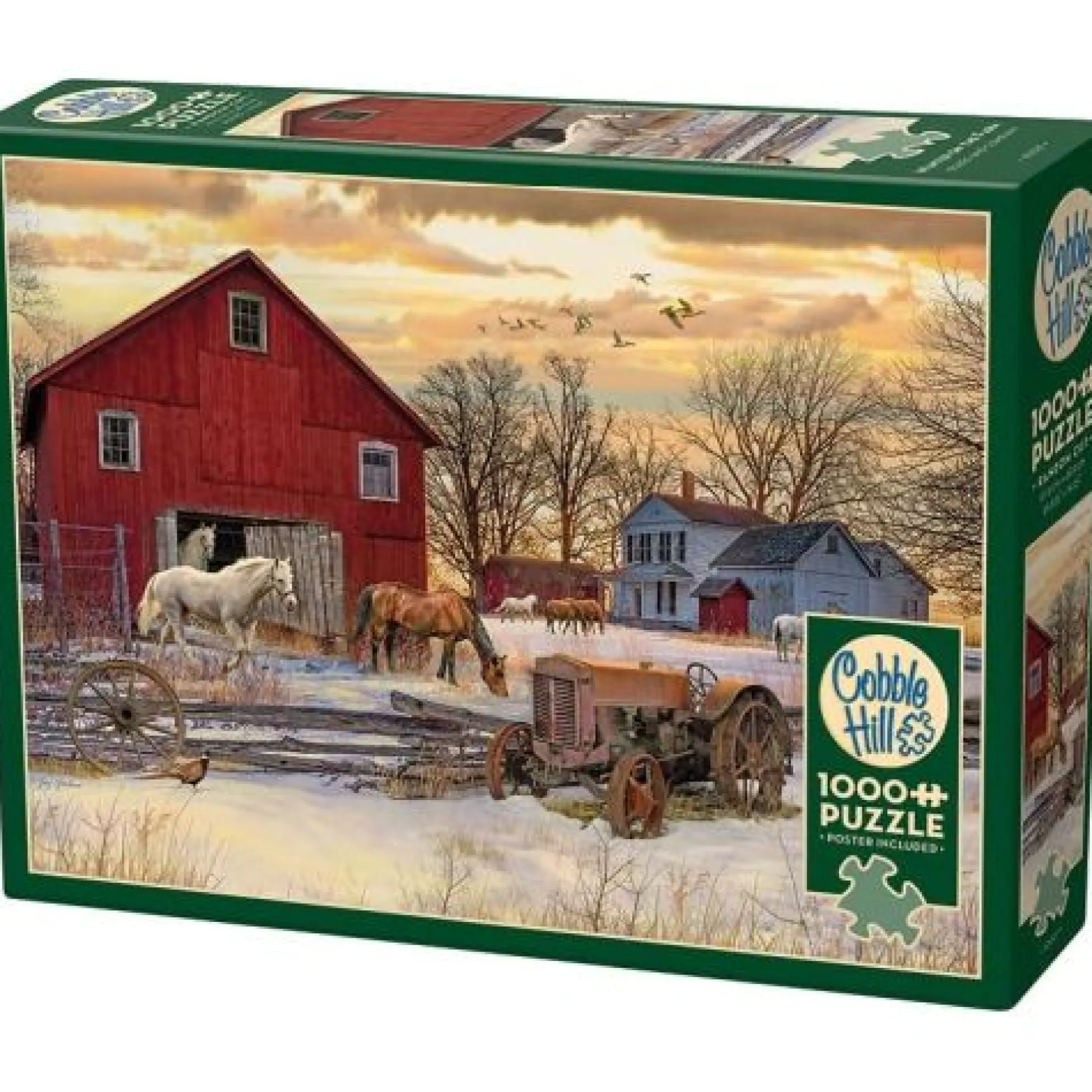 Cobble Hill Winter on the Farm Jigsaw Puzzle - 1000 pc