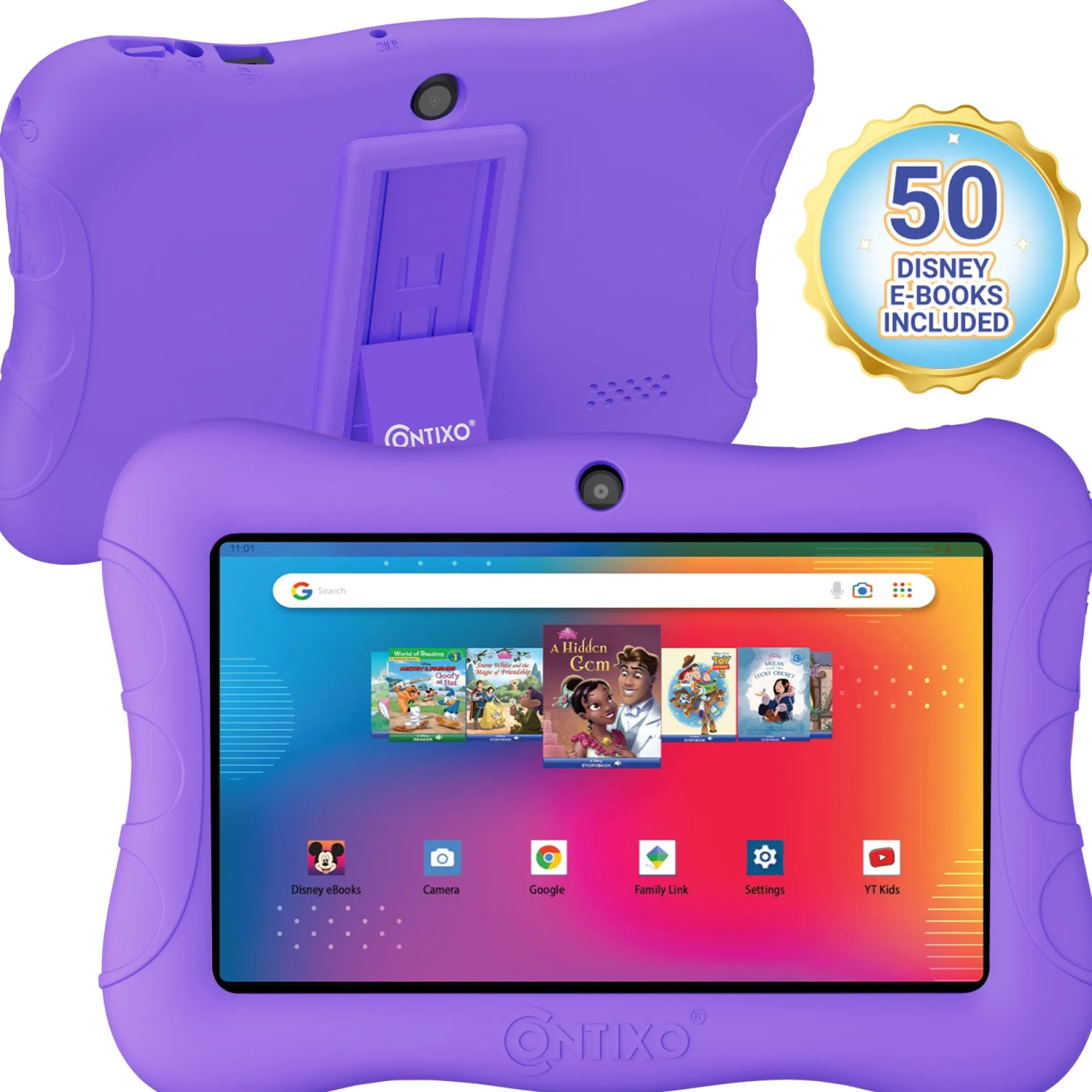 Contixo V9 7-Inch Kids HD Tablet with 32GB Storage and Disney E-Books - Purple