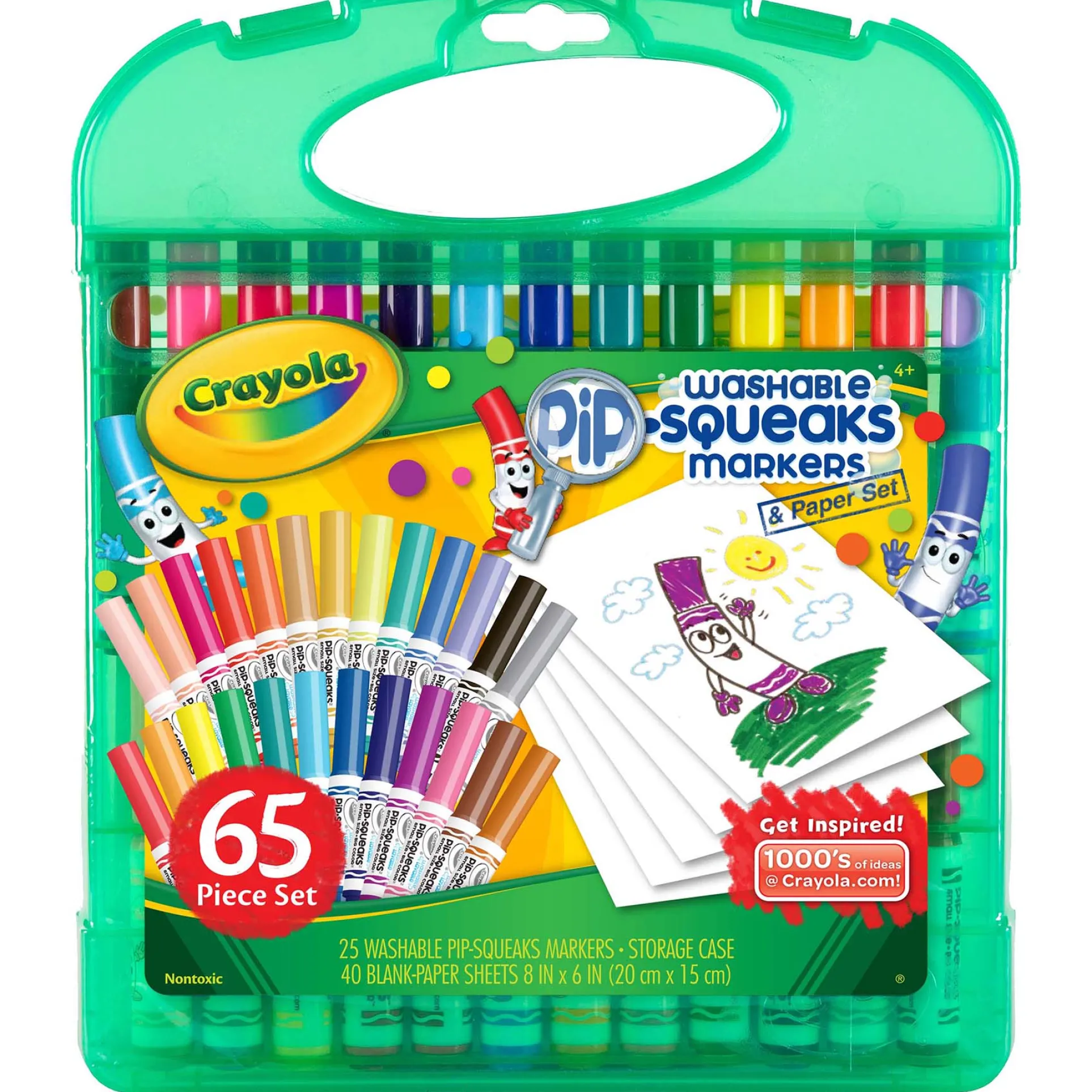 Crayola Pip-Squeaks Washable Markers & Paper Set - Colorful Art Kit