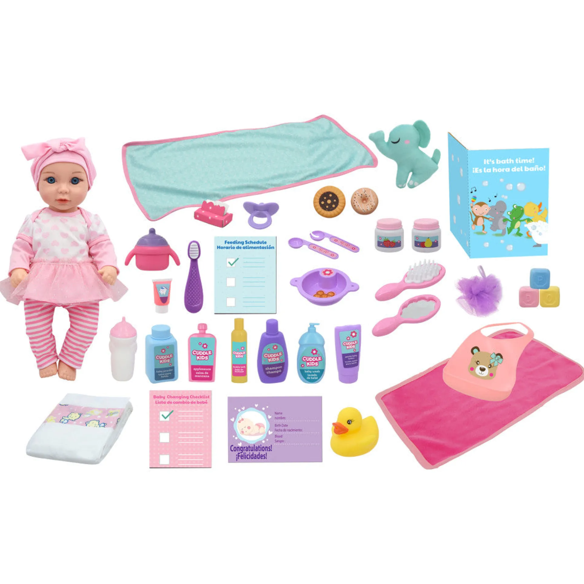 Cuddle Kids 15-inch - Pink Tutu Love N' Feed Playset