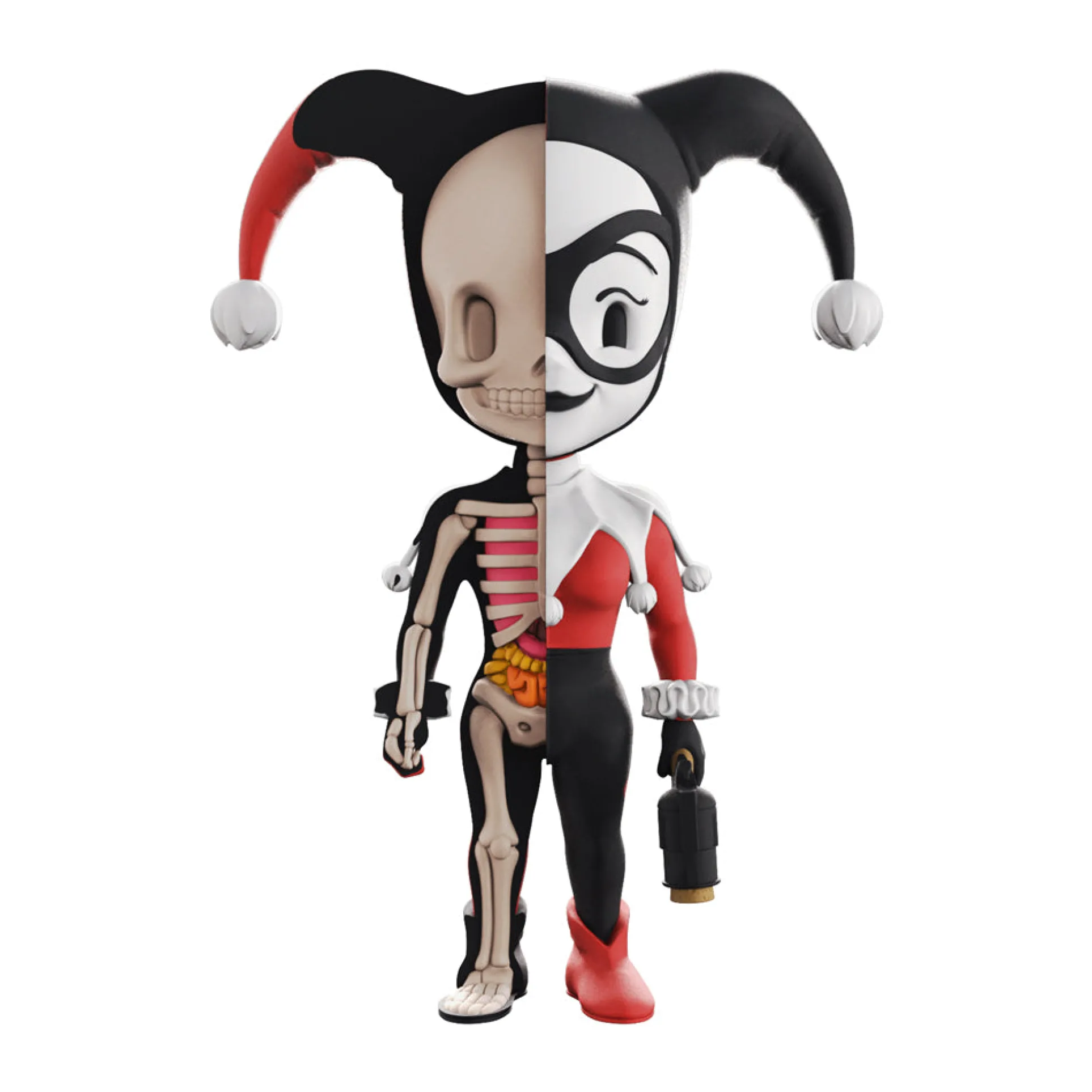 4D Master XXRAY Vinyl Art Figure - 7 Inch Harley Quinn Dissected Collectible