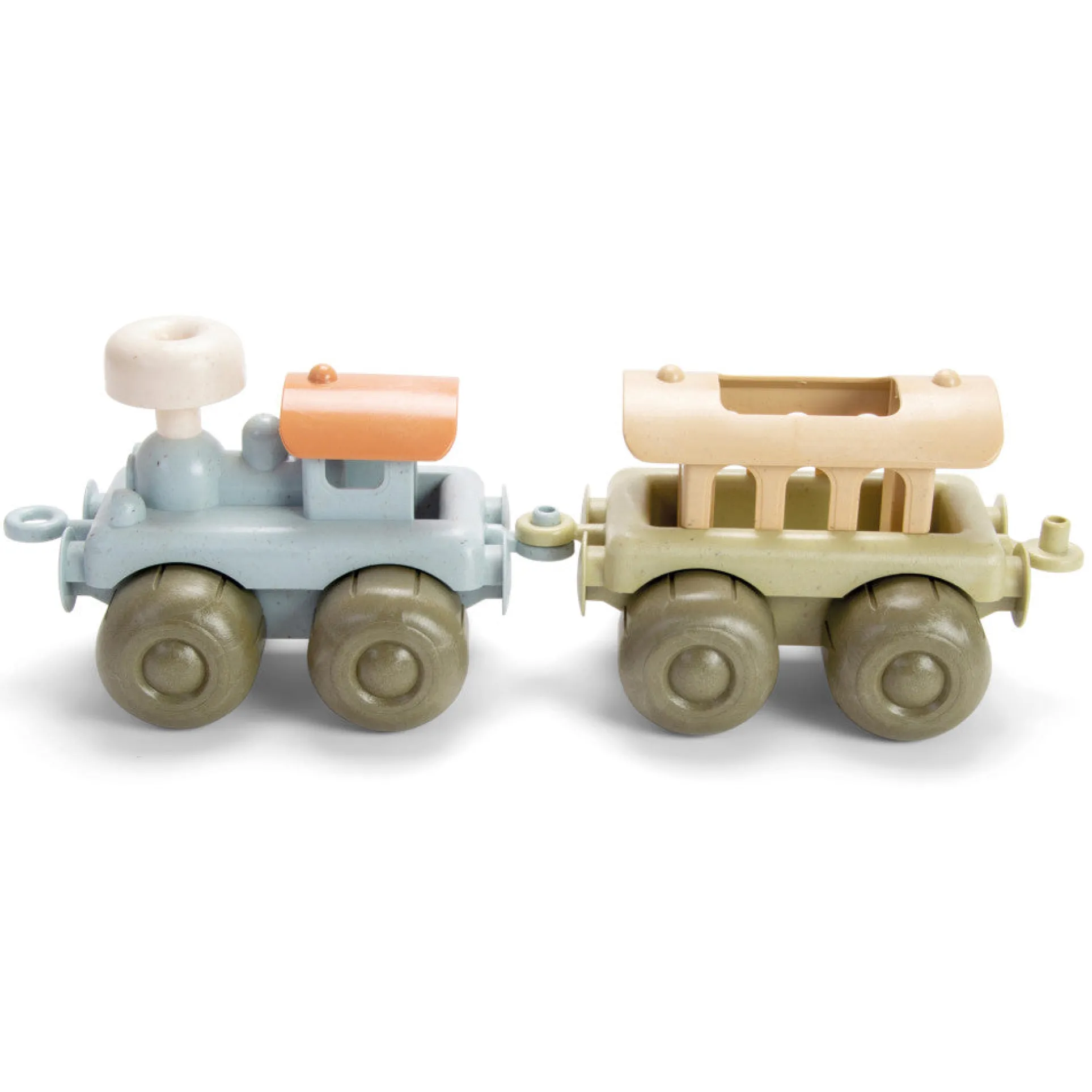 Dantoy BIO Train Set - Eco-Friendly Linking Toy Train Cars for Toddlers