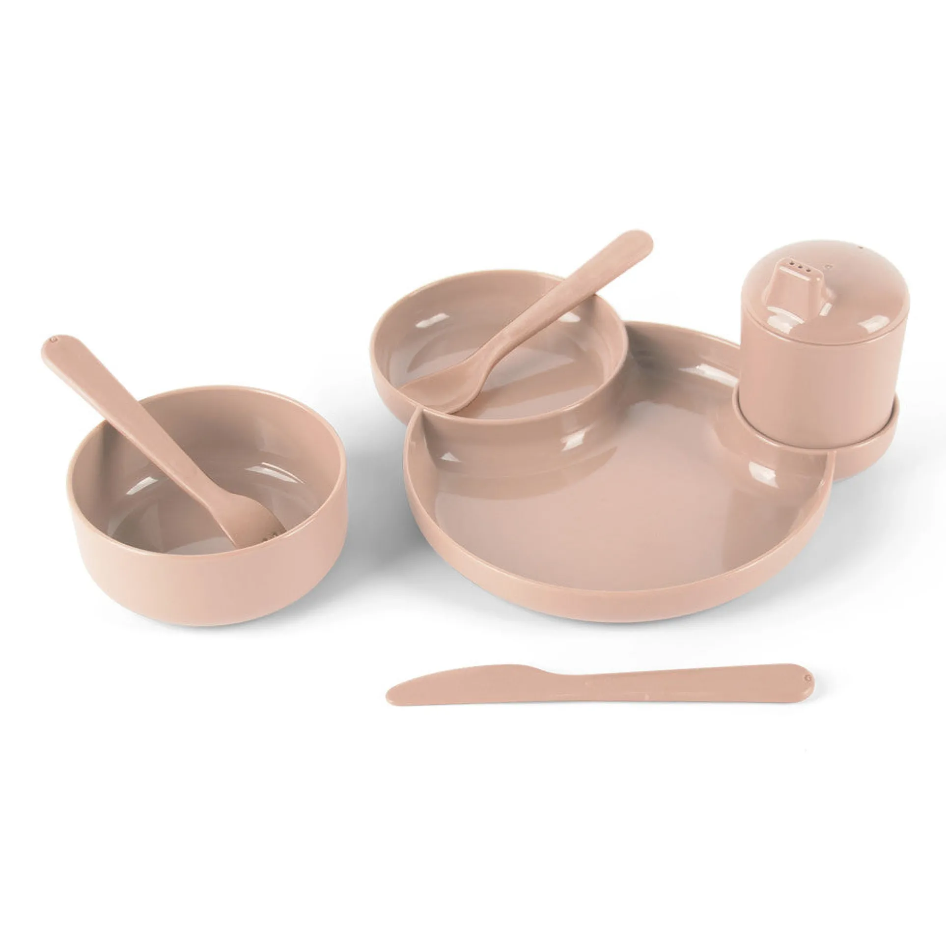 Dantoy Tiny BIO 7-Piece Dinner Set - Sand Color