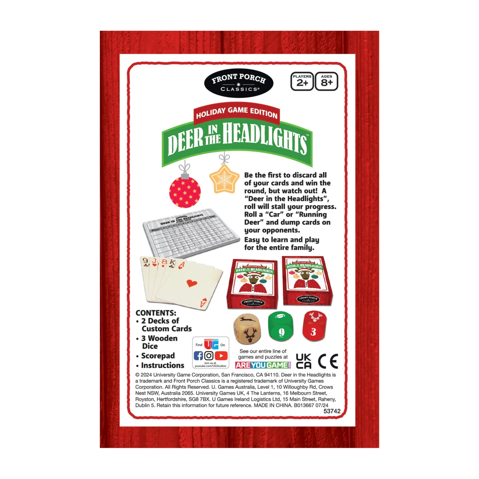 Deer in the Headlights Holiday Edition Family Card Game