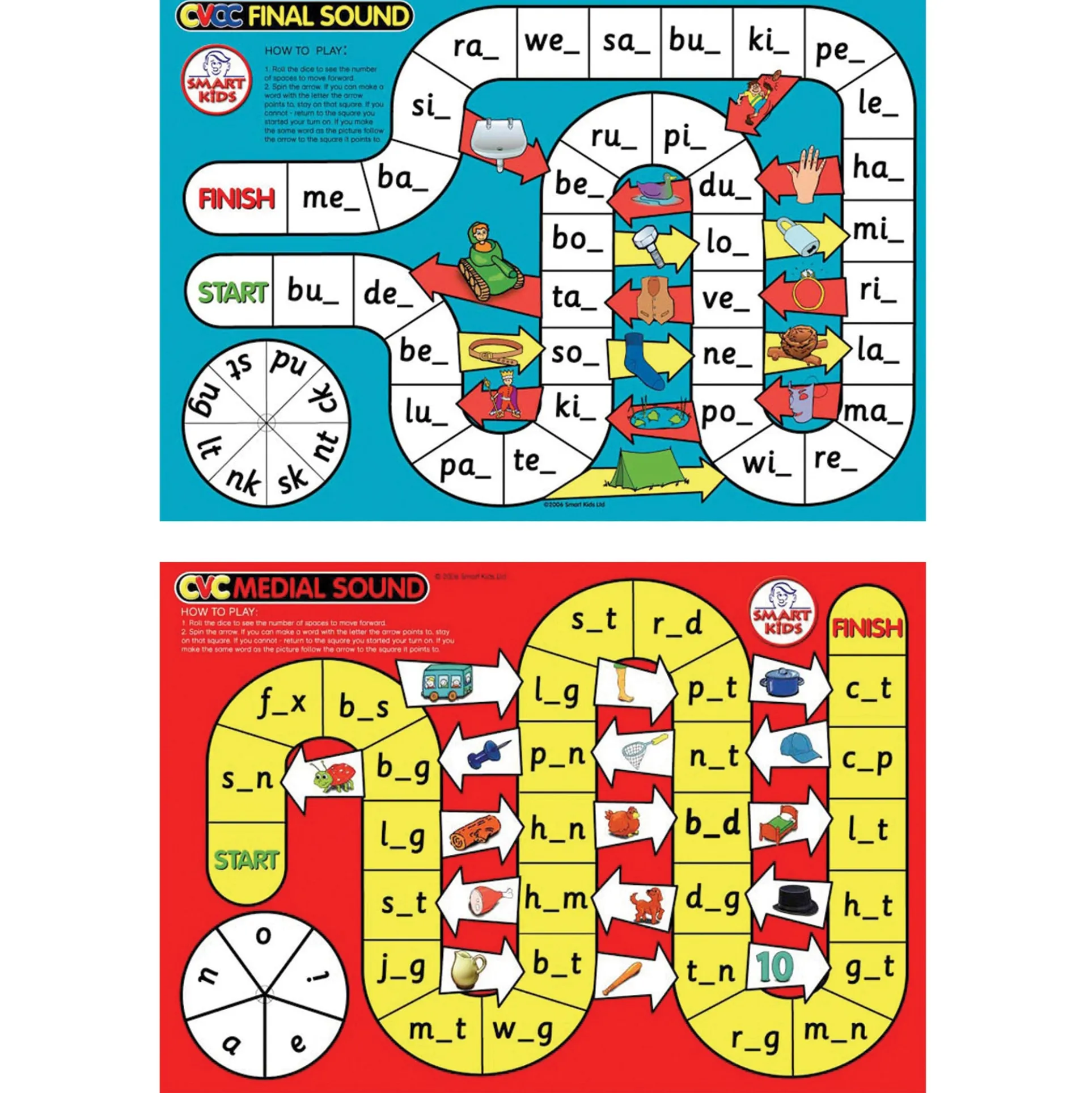 Didax® CVC Spelling Board Game - Early Reading Skills - Vibrant Fun