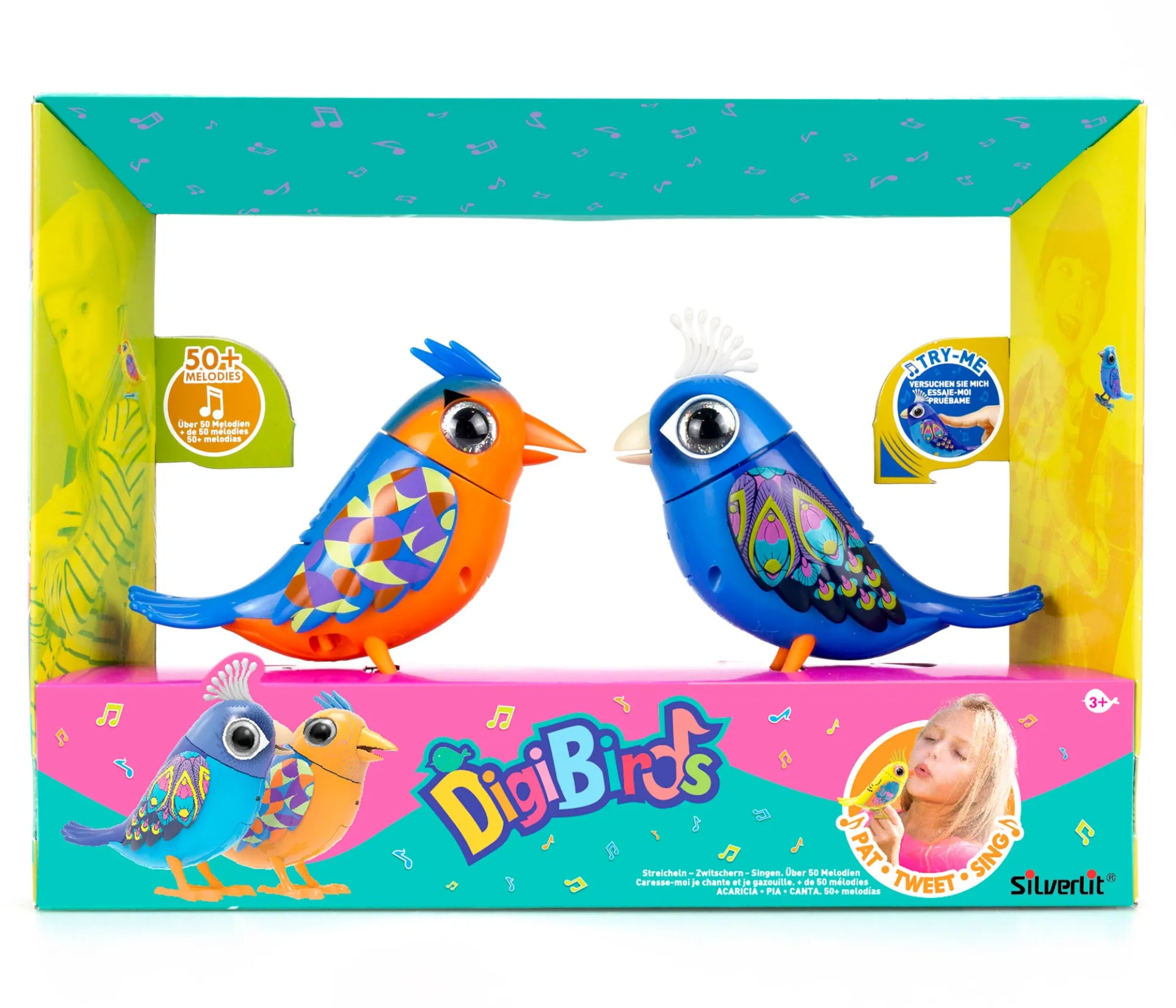 DIGIBIRDS Interactive Twin Pack - Colorful Singing Birds