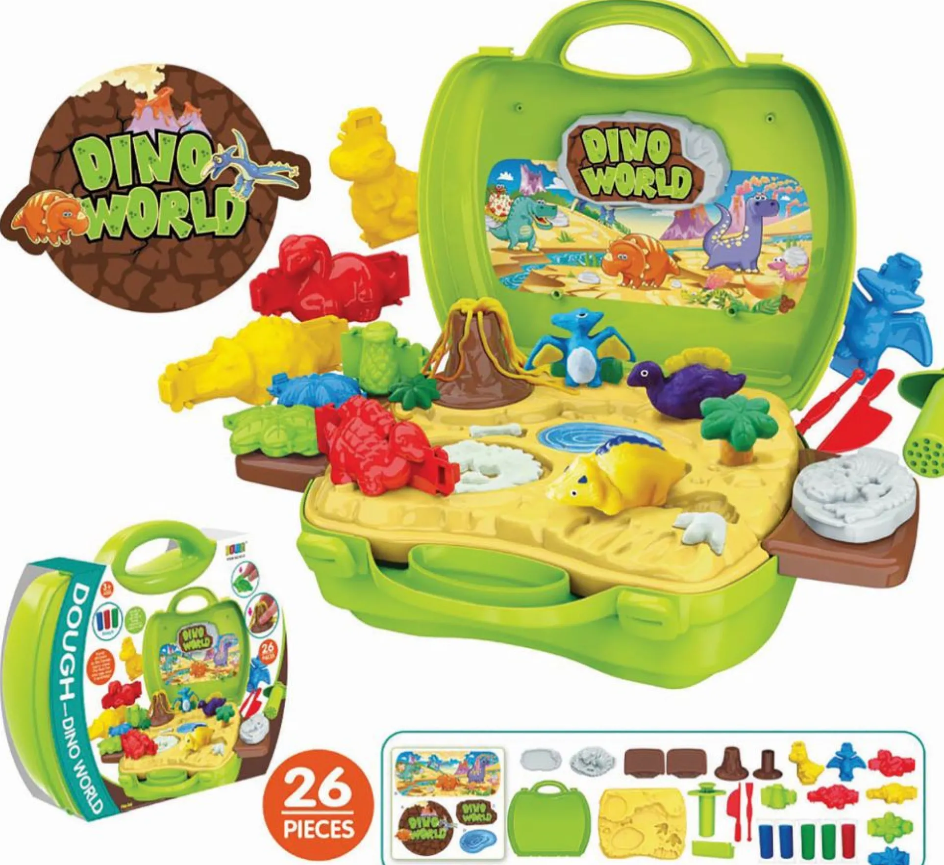 Dino World Creative Dough 26pc Play Set