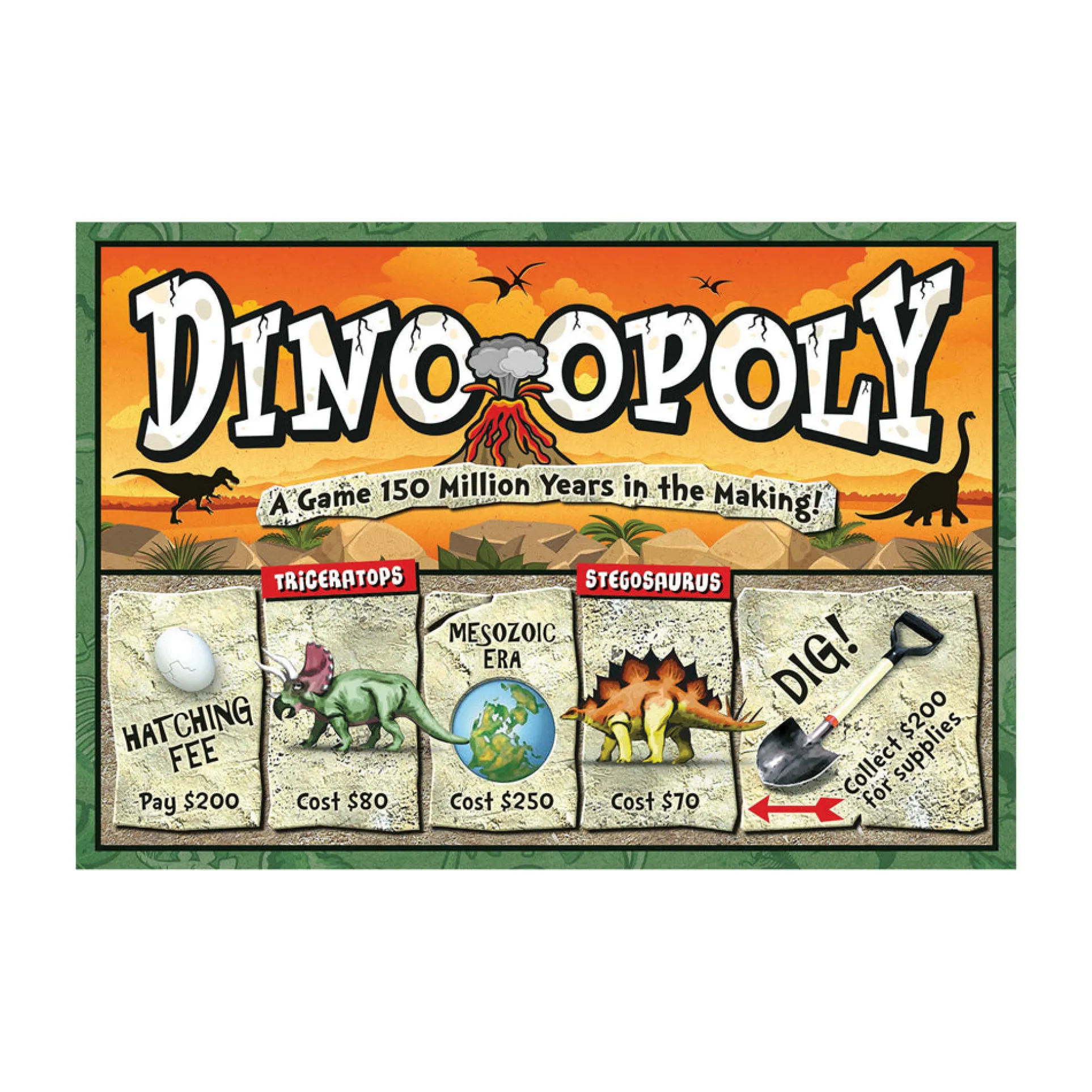 Dino-Opoly Prehistoric Dinosaur Trading Board Game