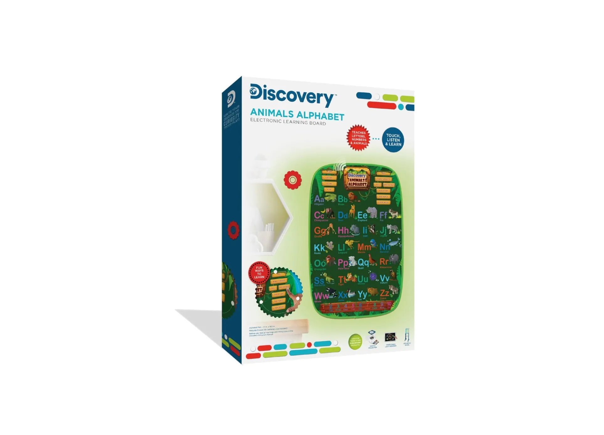 Discovery Kids 34-Piece Animal Alphabet Electronic Learning Board