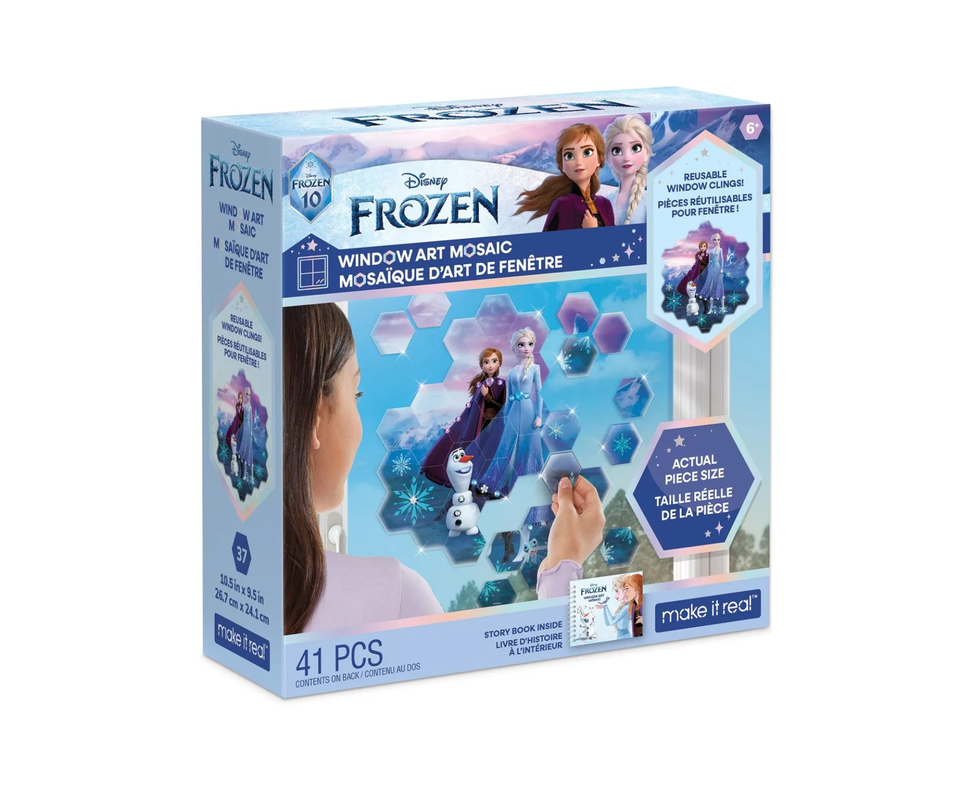 Disney Frozen Window Art Mosaic Kit - Create Elsa and Anna Mosaics