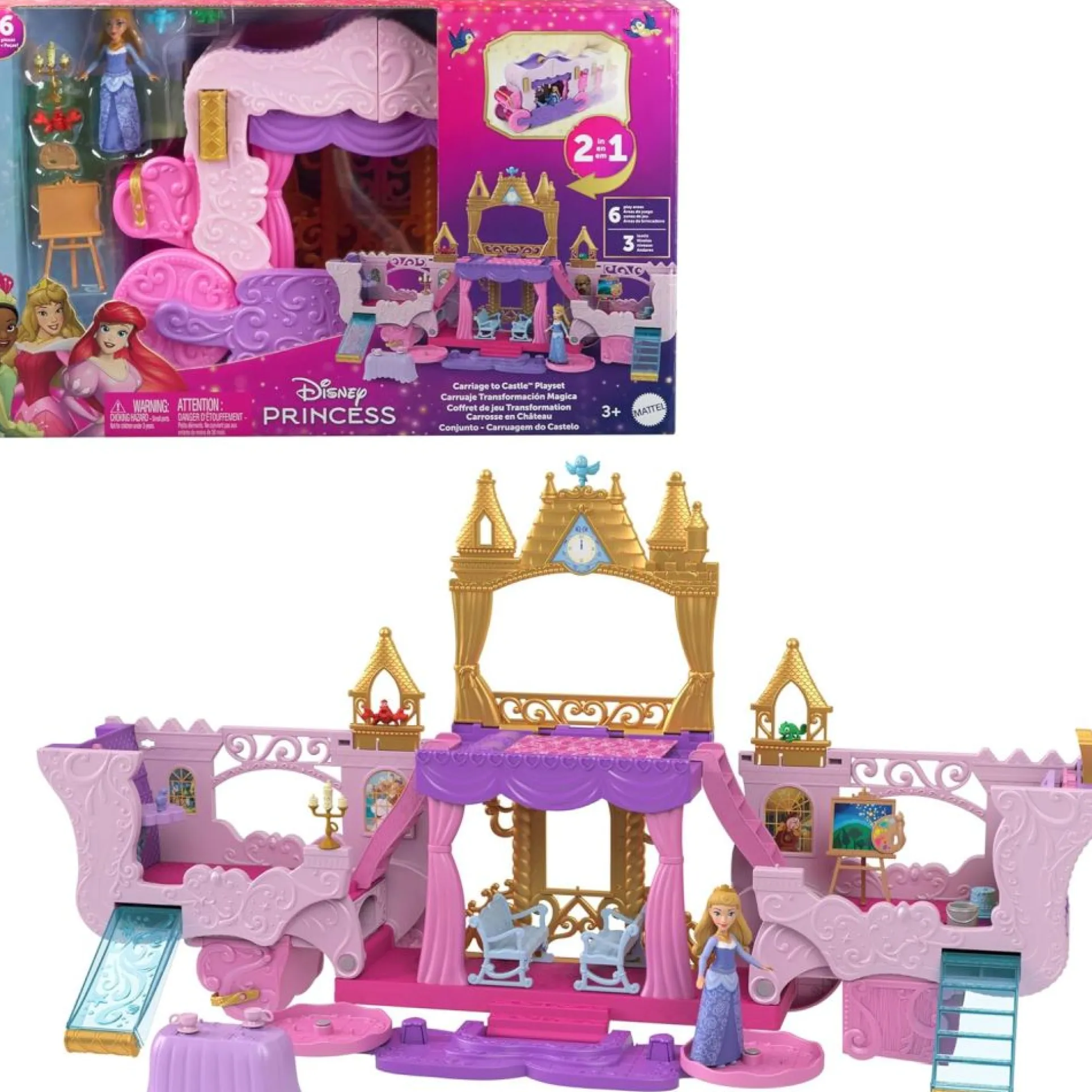Disney Princess Carriage Castle Transforming Playset