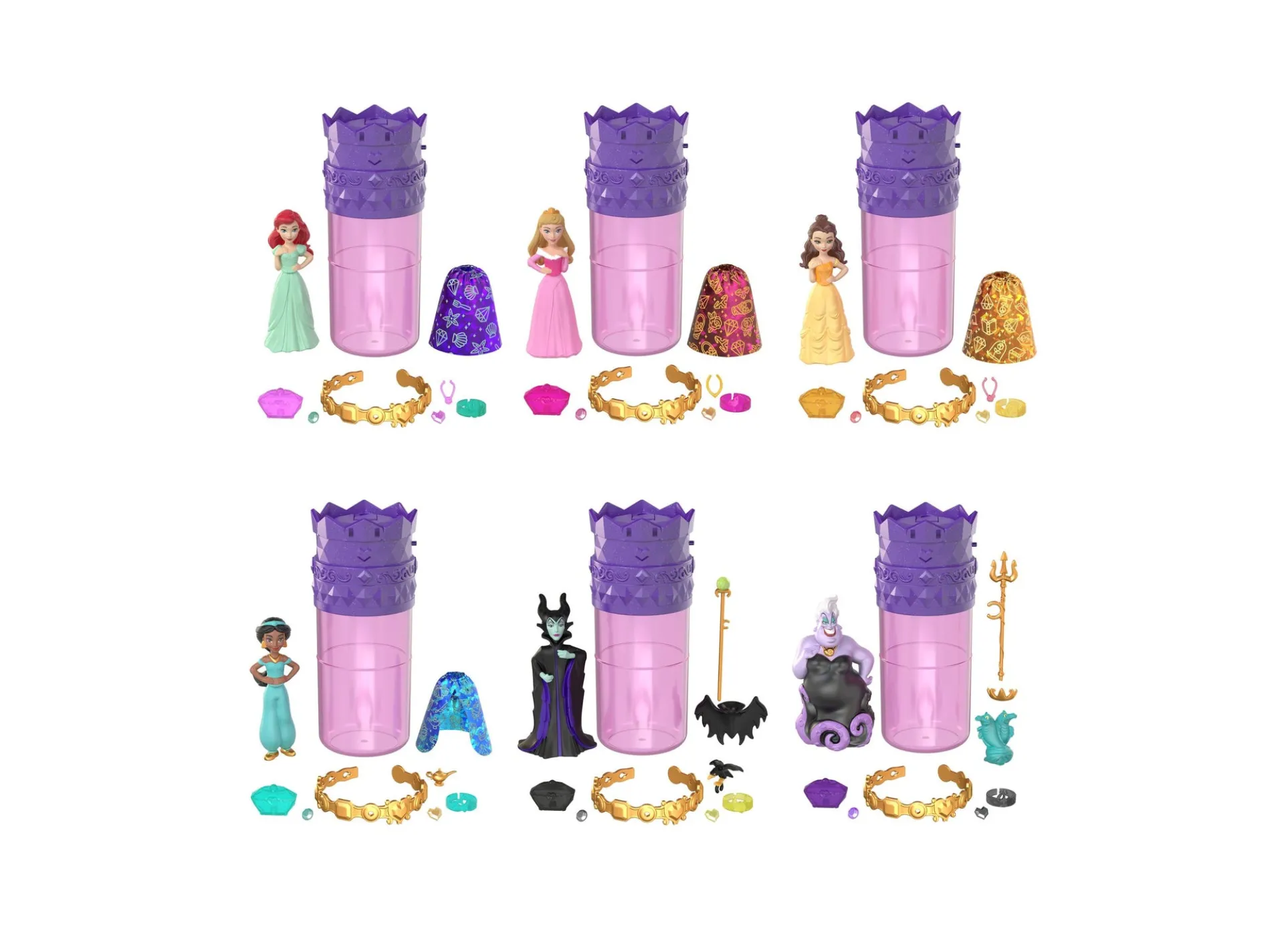 Disney Princess Royal Color Reveal - Gem-Themed Mystery Doll