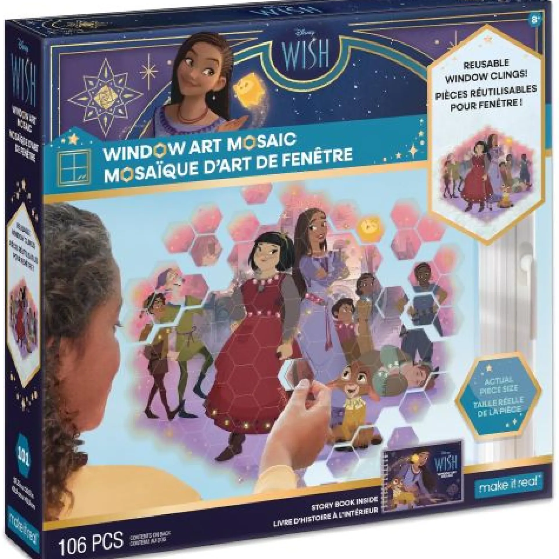 Disney Wish Window Clings 113-Piece Storybook Set