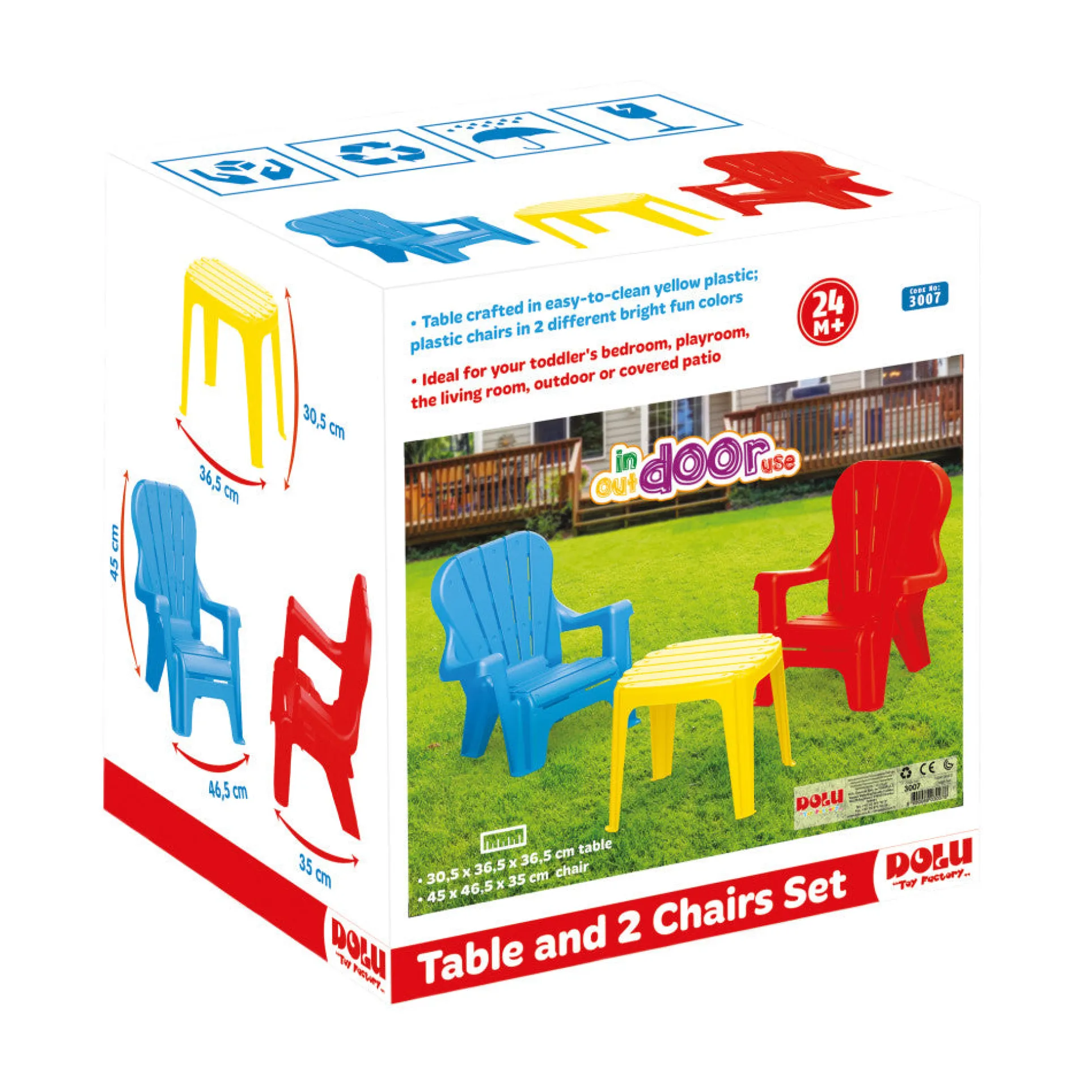 Dolu Toys - Ergonomic Children's Plastic Table and Chair Set